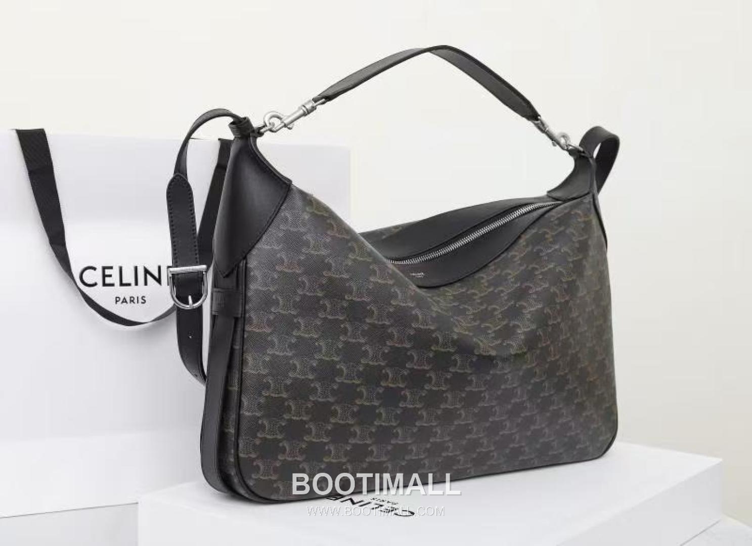 Celine Monogram Canvas Cowhide Leather Tote Shoulder Bag with Leather Trim Detail 셀린느 모노그램 캔버스 카우하이드 토트 숄더백 레더트림 111773 43cm 2