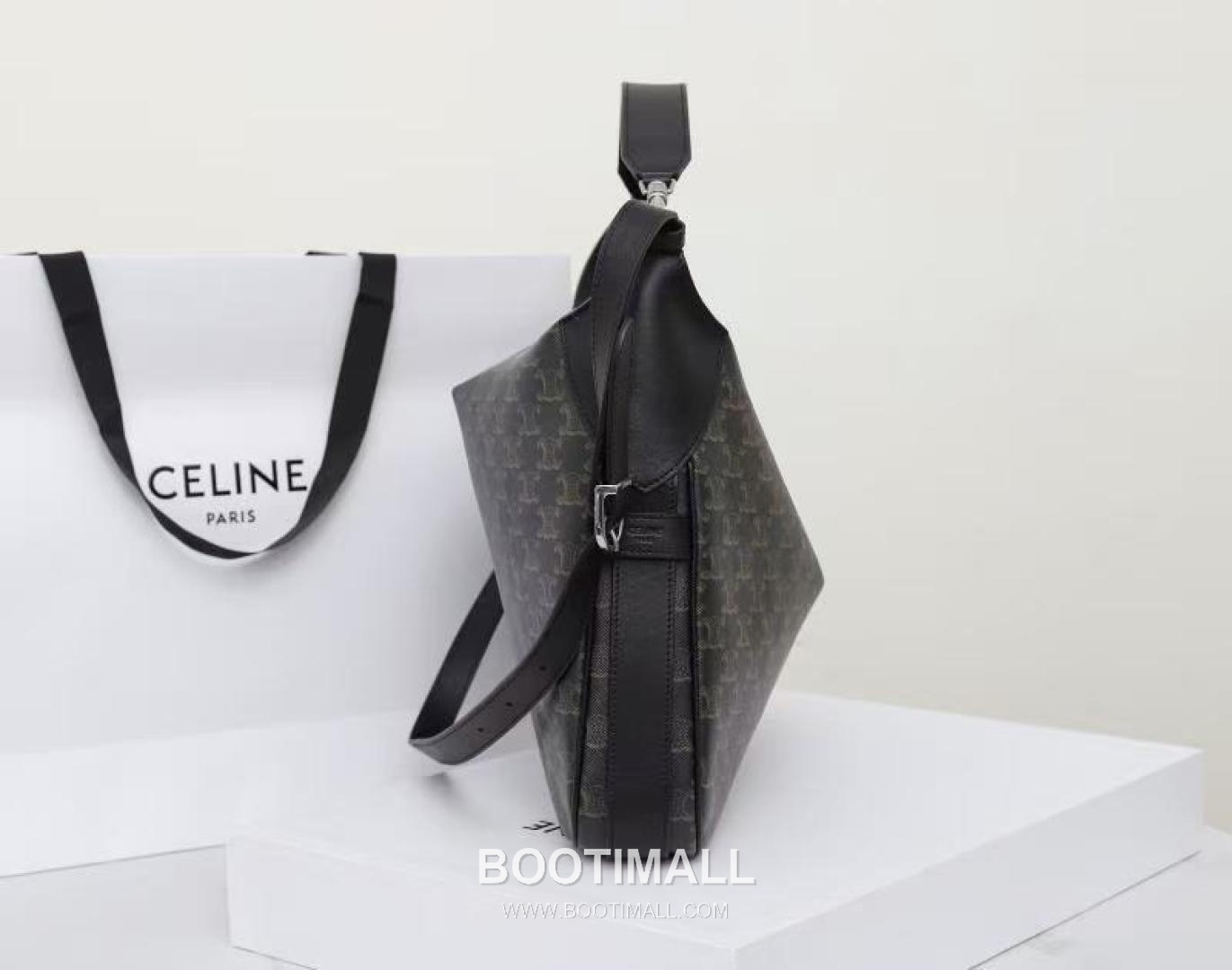 Celine Monogram Canvas Cowhide Leather Tote Shoulder Bag with Leather Trim Detail 셀린느 모노그램 캔버스 카우하이드 토트 숄더백 레더트림 111773 43cm 3