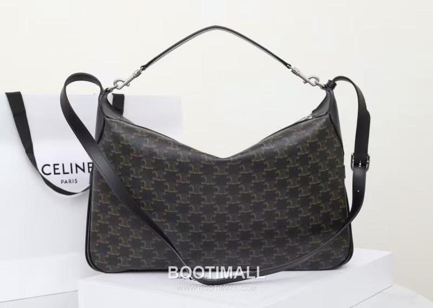 Celine Monogram Canvas Cowhide Leather Tote Shoulder Bag with Leather Trim Detail 셀린느 모노그램 캔버스 카우하이드 토트 숄더백 레더트림 111773 43cm 4