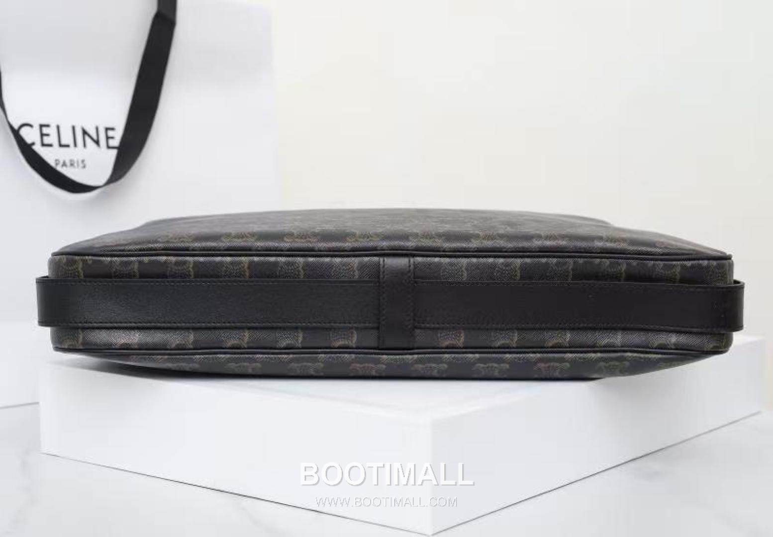 Celine Monogram Canvas Cowhide Leather Tote Shoulder Bag with Leather Trim Detail 셀린느 모노그램 캔버스 카우하이드 토트 숄더백 레더트림 111773 43cm 5