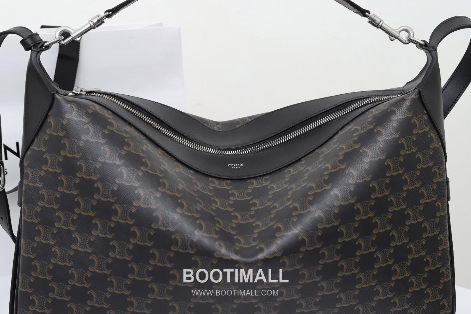 Celine Monogram Canvas Cowhide Leather Tote Shoulder Bag with Leather Trim Detail 셀린느 모노그램 캔버스 카우하이드 토트 숄더백 레더트림 111773 43cm 6