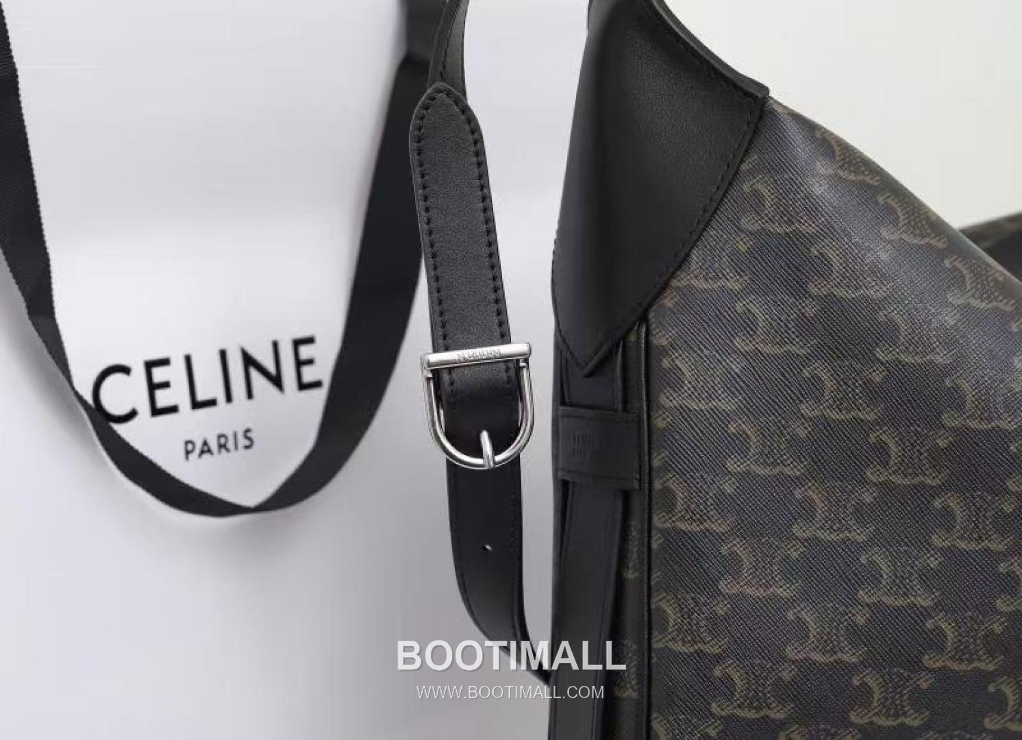 Celine Monogram Canvas Cowhide Leather Tote Shoulder Bag with Leather Trim Detail 셀린느 모노그램 캔버스 카우하이드 토트 숄더백 레더트림 111773 43cm 8