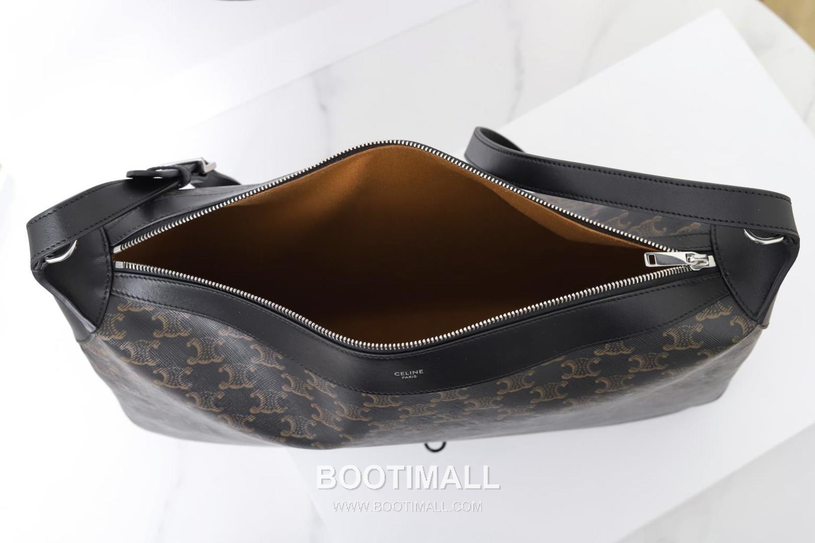 Celine Monogram Canvas Cowhide Leather Tote Shoulder Bag with Leather Trim Detail 셀린느 모노그램 캔버스 카우하이드 토트 숄더백 레더트림 111773 43cm 9