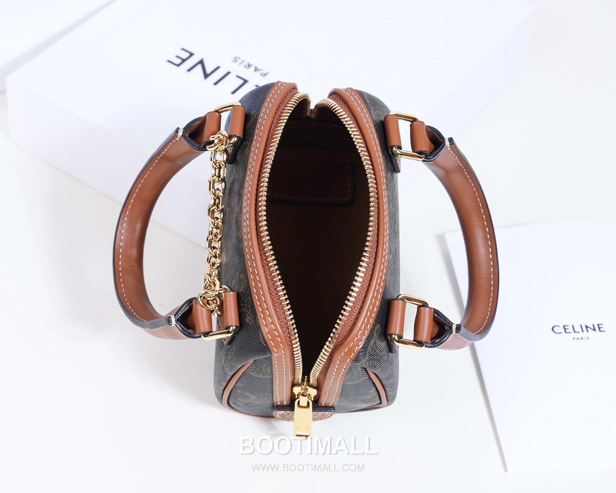 Celine Monogram Canvas Cowhide Leather Mini Crossbody Bag with Leather Trim Detail 셀린느 모노그램 캔버스 카우하이드 미니 크로스백 레더트림 195112 14cm 7