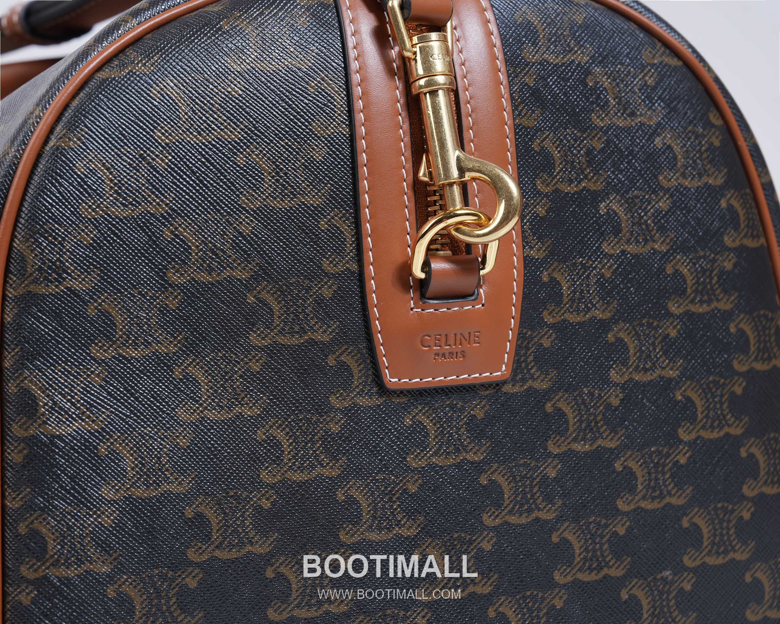 Celine Monogram Canvas Cowhide Leather Boston Travel Bag with Leather Trim Detail 셀린느 모노그램 캔버스 카우하이드 보스턴 여행가방 레더트림 190662 45cm 8