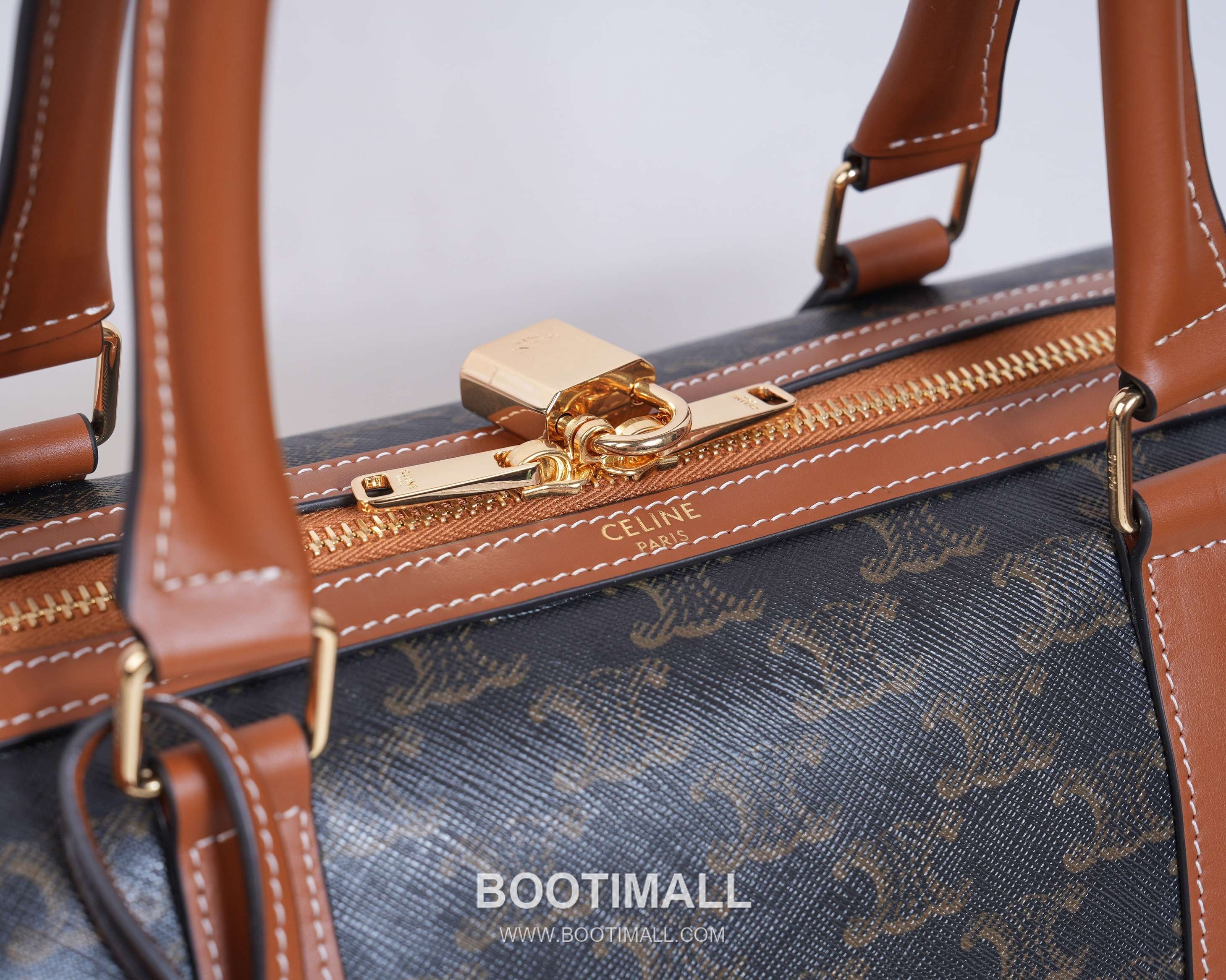 Celine Monogram Canvas Cowhide Leather Boston Bag with Top Handle Detail 셀린느 모노그램 캔버스 카우하이드 보스턴백 탑핸들 190372 31cm 7