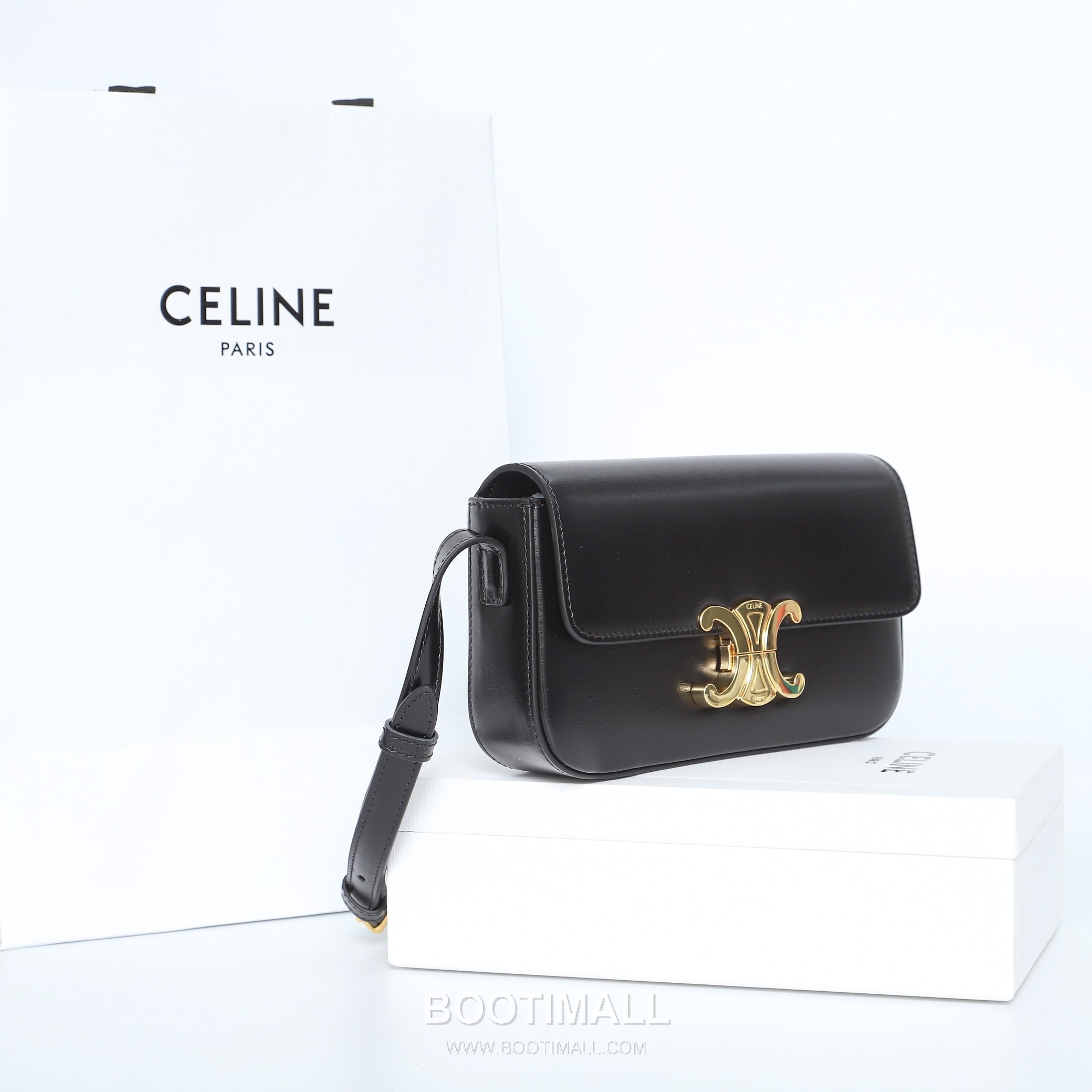 Celine Cowhide Leather Shoulder Crossbody Bag with Minimal Flap Detail 셀린느 카우하이드 숄더 크로스백 미니멀플랩 194143 20cm 11
