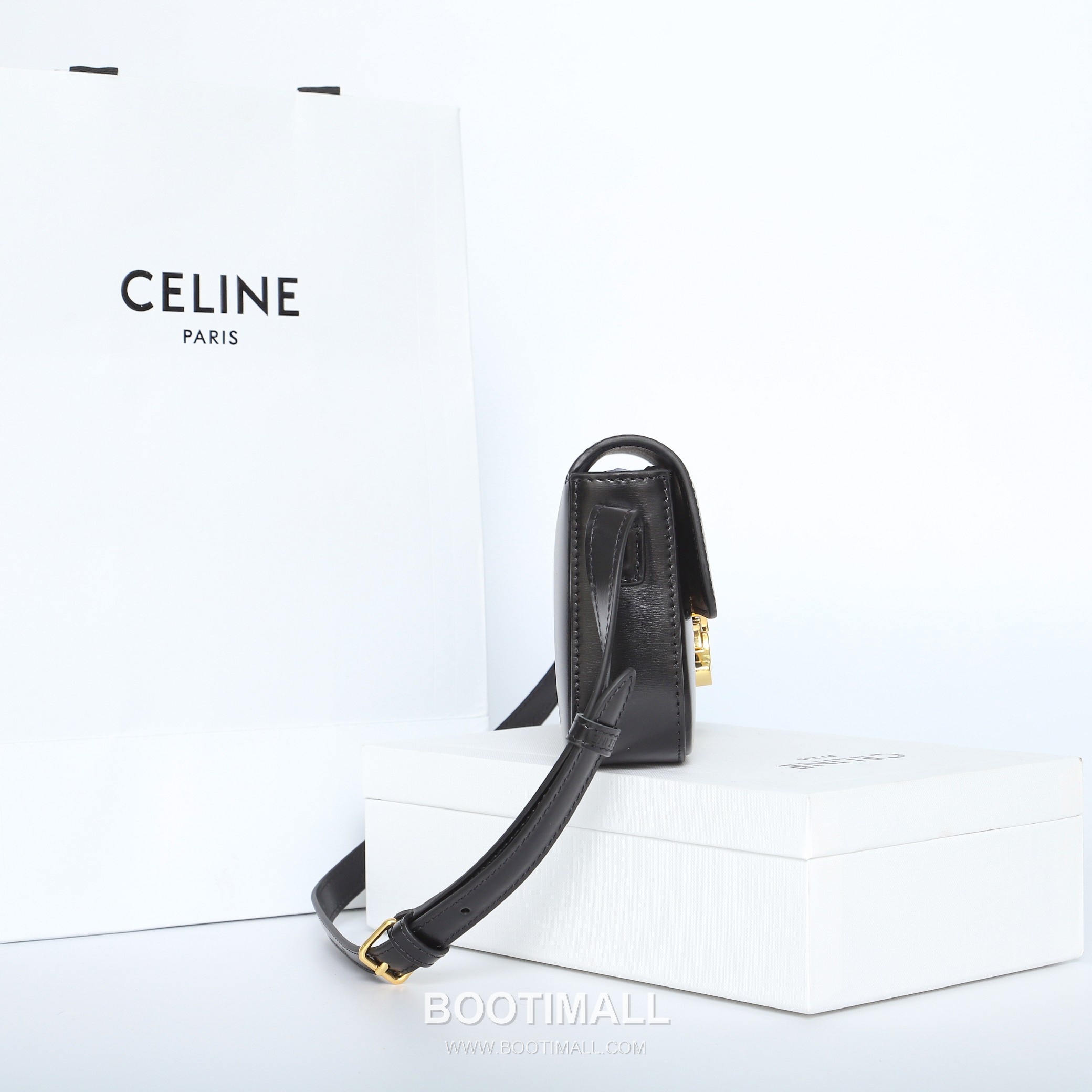 Celine Cowhide Leather Shoulder Crossbody Bag with Minimal Flap Detail 셀린느 카우하이드 숄더 크로스백 미니멀플랩 194143 20cm 13