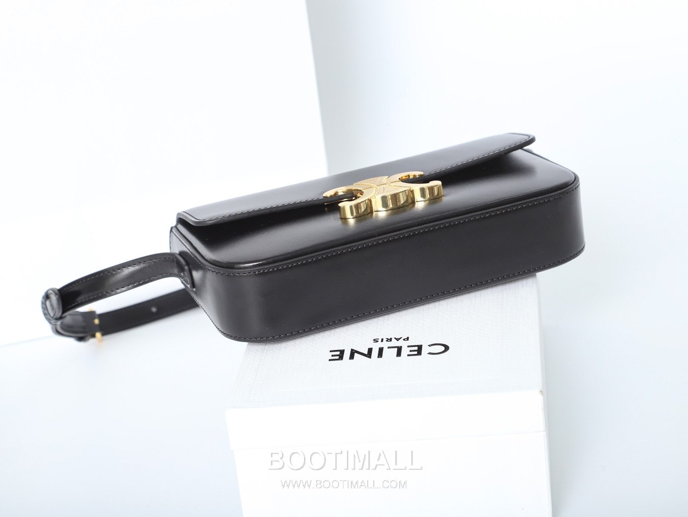 Celine Cowhide Leather Shoulder Crossbody Bag with Minimal Flap Detail 셀린느 카우하이드 숄더 크로스백 미니멀플랩 194143 20cm 14