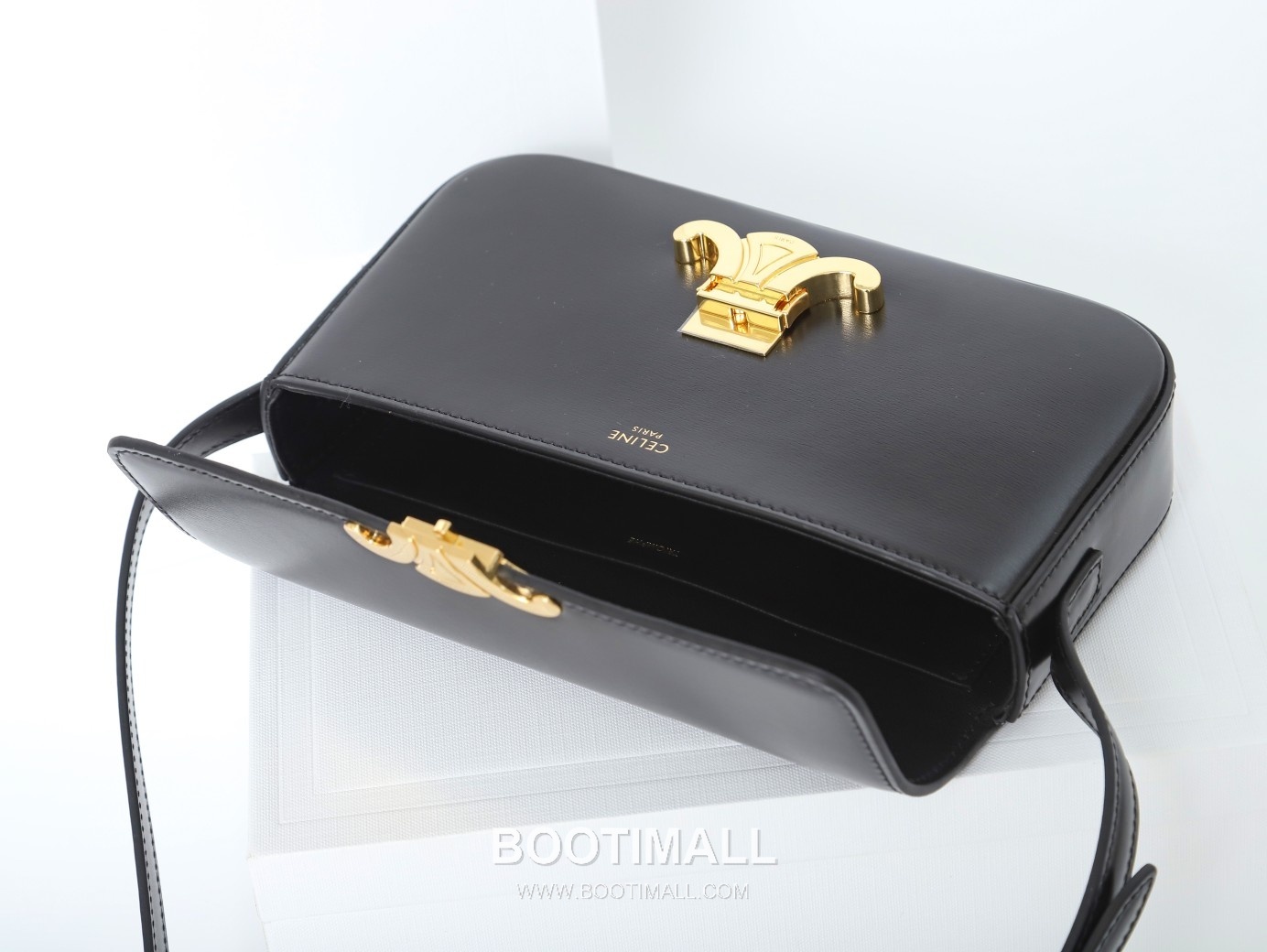 Celine Cowhide Leather Shoulder Crossbody Bag with Minimal Flap Detail 셀린느 카우하이드 숄더 크로스백 미니멀플랩 194143 20cm 18