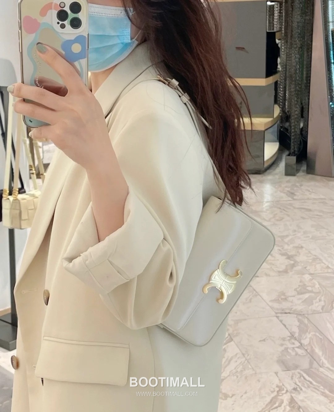 Celine Cowhide Leather Shoulder Crossbody Bag with Minimal Flap Detail 셀린느 카우하이드 숄더 크로스백 미니멀플랩 194143 20cm 2