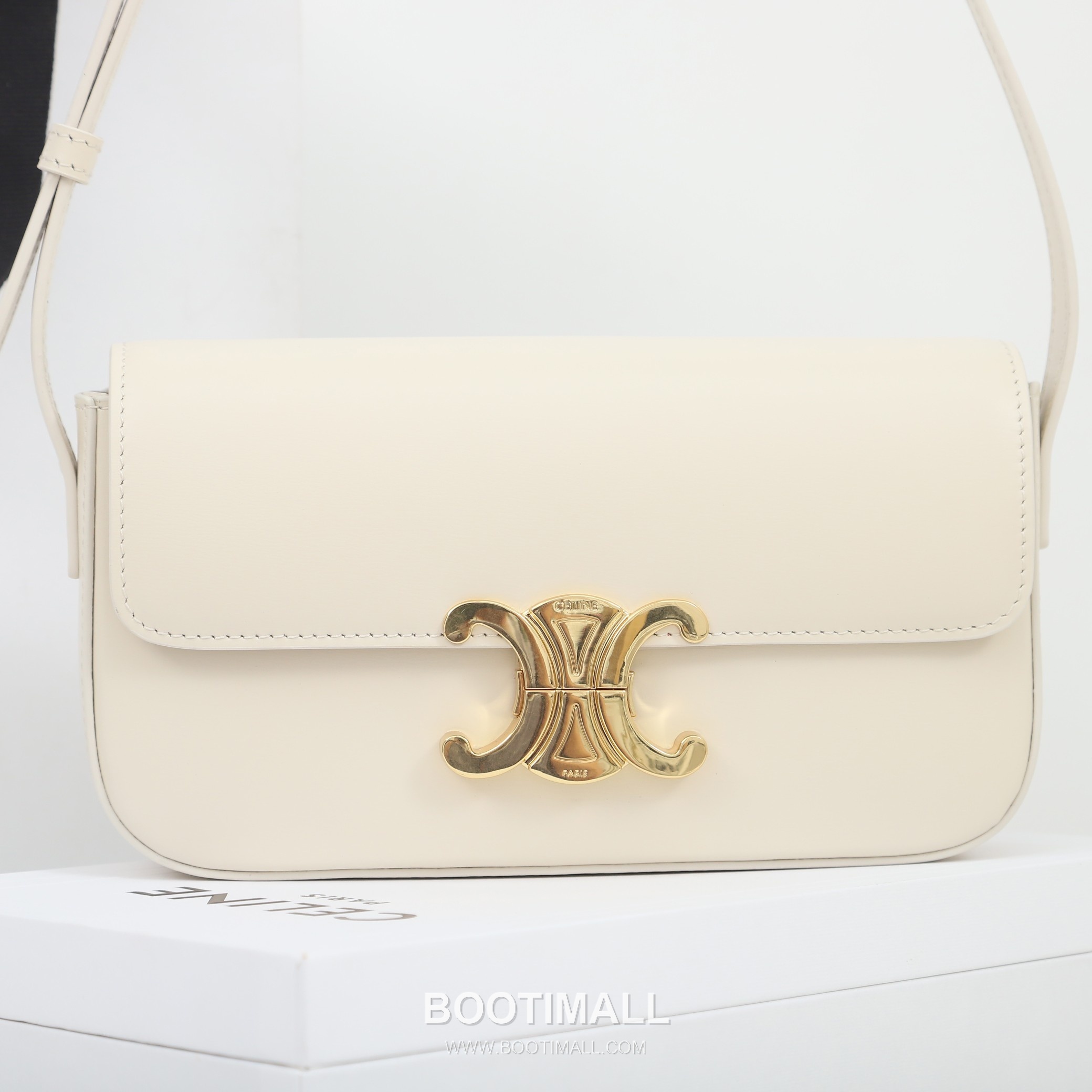 Celine Cowhide Leather Shoulder Crossbody Bag with Minimal Flap Detail 셀린느 카우하이드 숄더 크로스백 미니멀플랩 194143 20cm 10