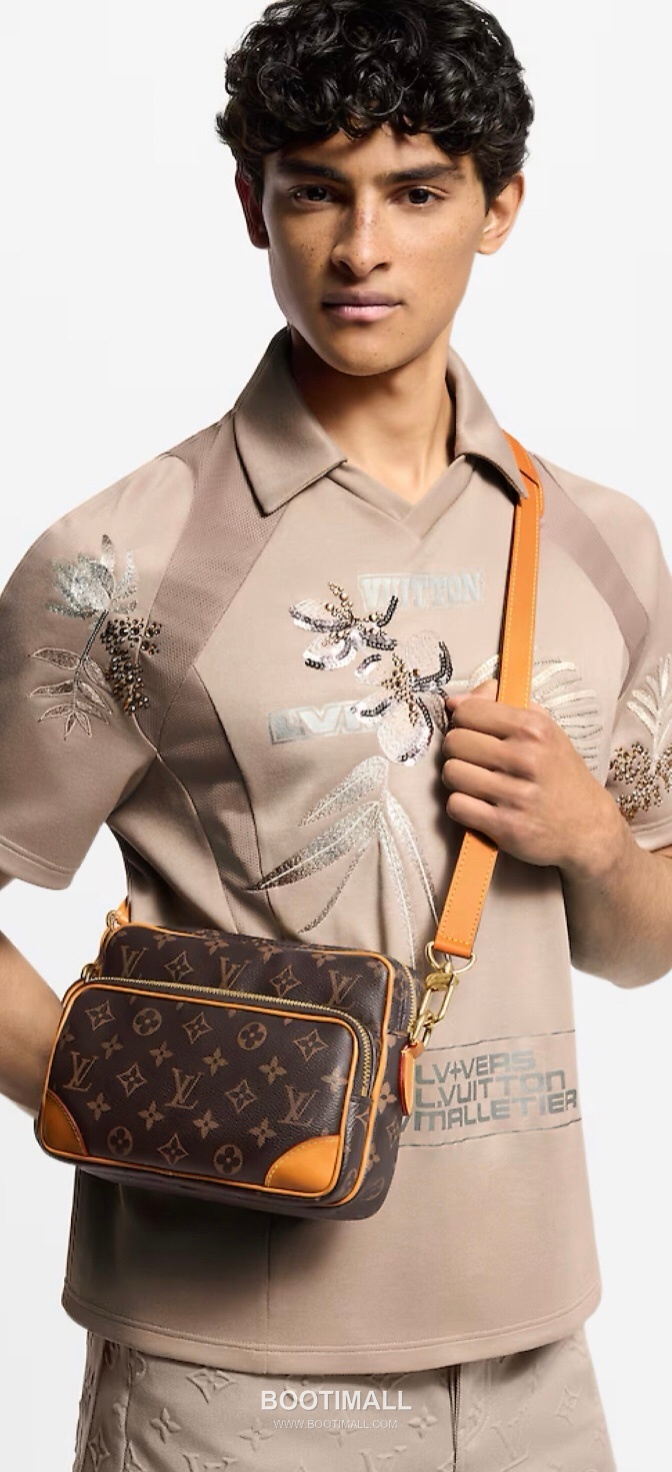 Louis Vuitton Nil Monogram Canvas Leather Shoulder Bag with Pearl Zip Detail 루이비통 닐 모노그램 캔버스 숄더백 펄지퍼 M14016 25cm 7