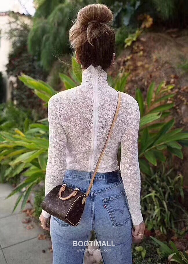 Louis Vuitton Nano Speedy Monogram Canvas Top Handle Crossbody Bag with Strap Detail 루이비통 나노 스피디 모노그램 캔버스 탑핸들 크로스백 스트랩 M61252 16cm 2