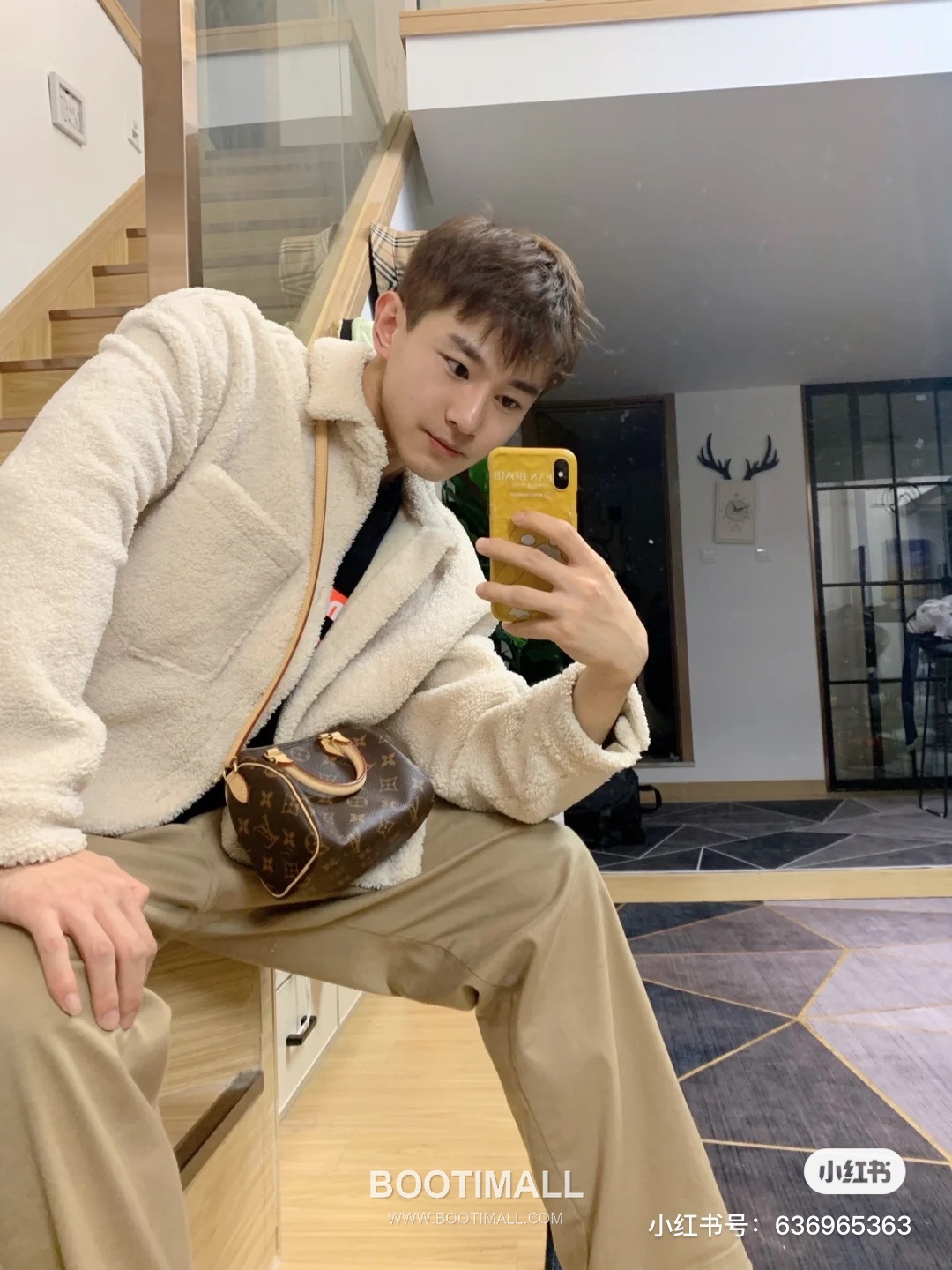 Louis Vuitton Nano Speedy Monogram Canvas Top Handle Crossbody Bag with Strap Detail 루이비통 나노 스피디 모노그램 캔버스 탑핸들 크로스백 스트랩 M61252 16cm 4