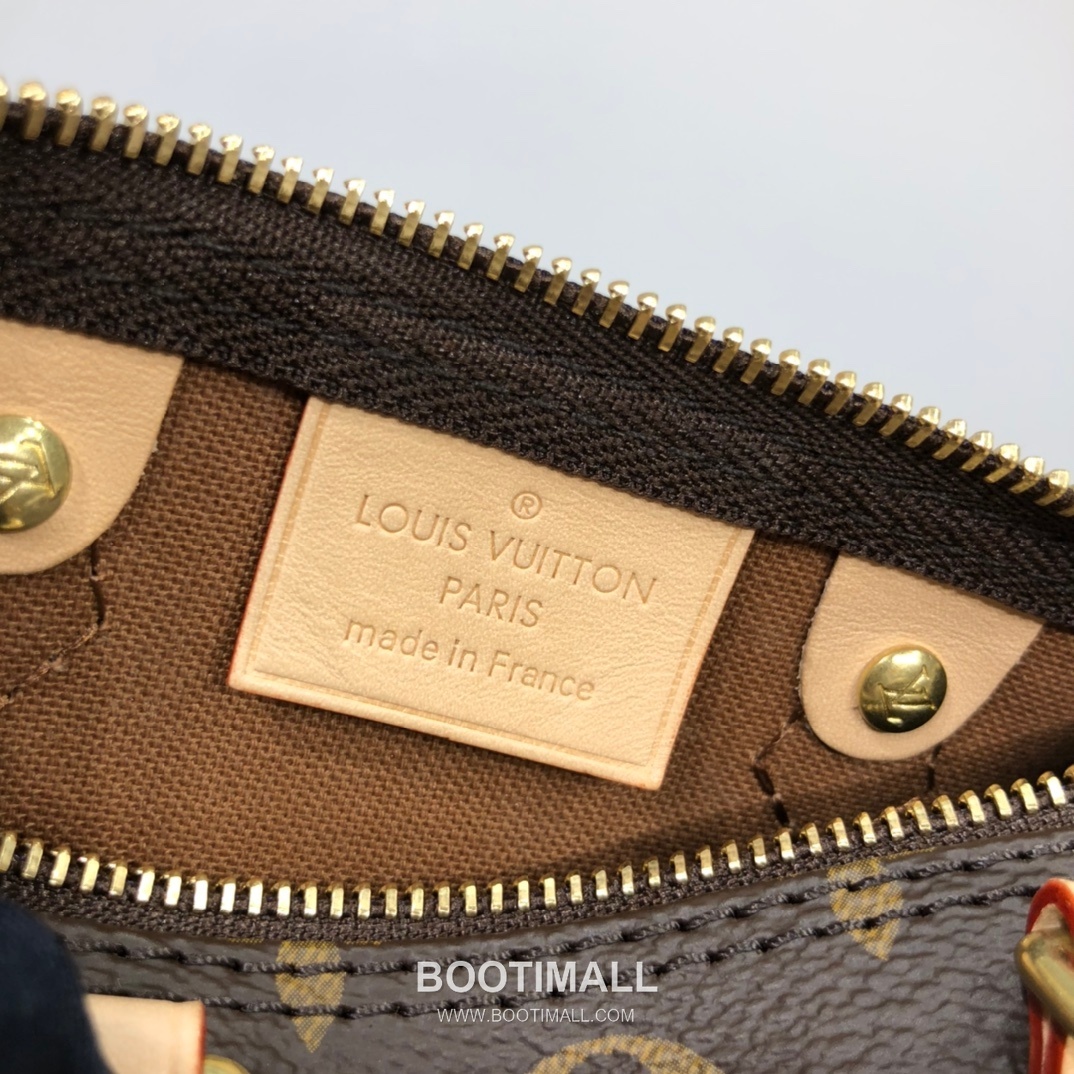 Louis Vuitton Nano Speedy Monogram Canvas Top Handle Crossbody Bag with Strap Detail 루이비통 나노 스피디 모노그램 캔버스 탑핸들 크로스백 스트랩 M61252 16cm 15