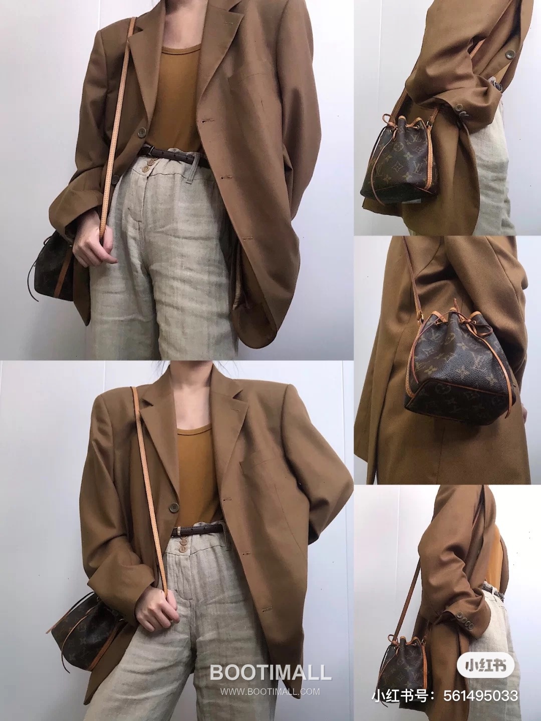 Louis Vuitton Nano Lockit Monogram Canvas Bucket Crossbody Bag with Drawstring Detail 루이비통 나노 락킷 모노그램 캔버스 버킷 크로스백 드로우스트링 M41346 13cm 7