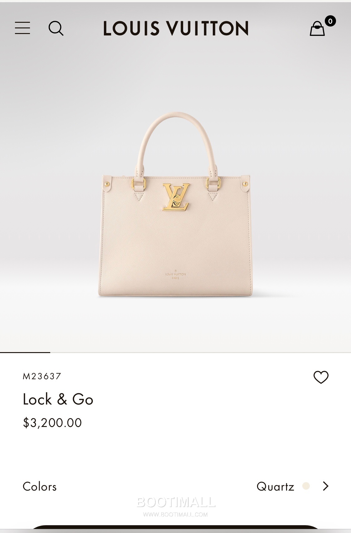 Louis Vuitton Lock & Go Cowhide Leather Top Handle Crossbody Bag with Turn Lock Detail 루이비통 락앤고 카우하이드 탑핸들 크로스백 턴락 M23637 24.5cm 1