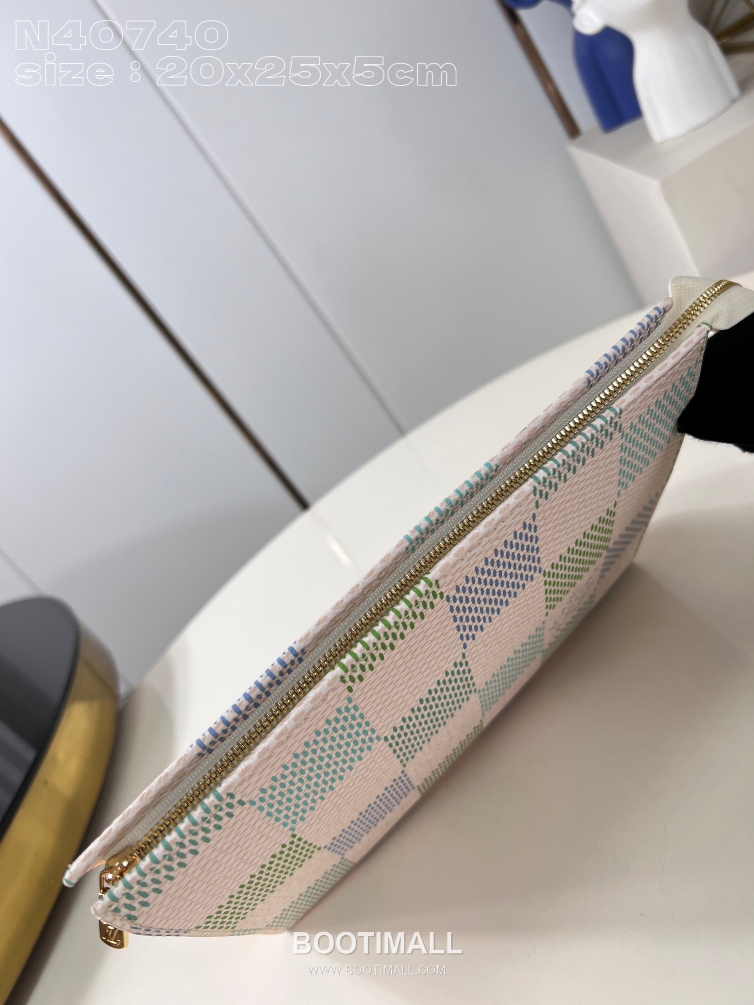 Louis Vuitton Toiletry Pouch Damier Canvas Clutch Bag with Inner Pocket Detail 루이비통 토일레트리 파우치 다미에 캔버스 클러치백 이너포켓 N40740 25cm 7