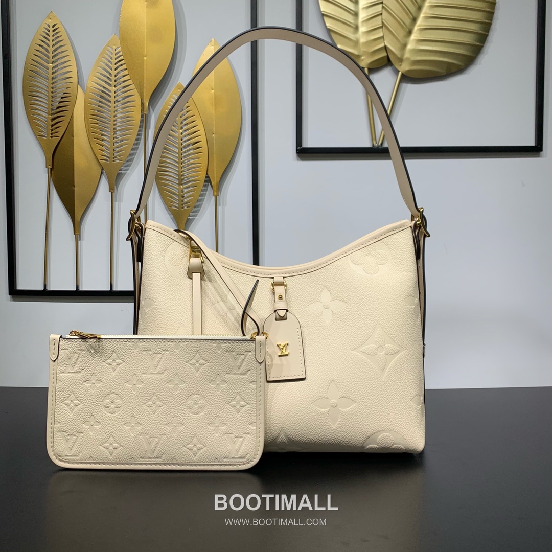 Louis Vuitton CarryAll PM Monogram Empreinte Leather Tote Shoulder Bag with Pouch Detail 루이비통 캐리올 PM 모노그램 앙프렝뜨 토트 숄더백 파우치 M46293 29cm 2