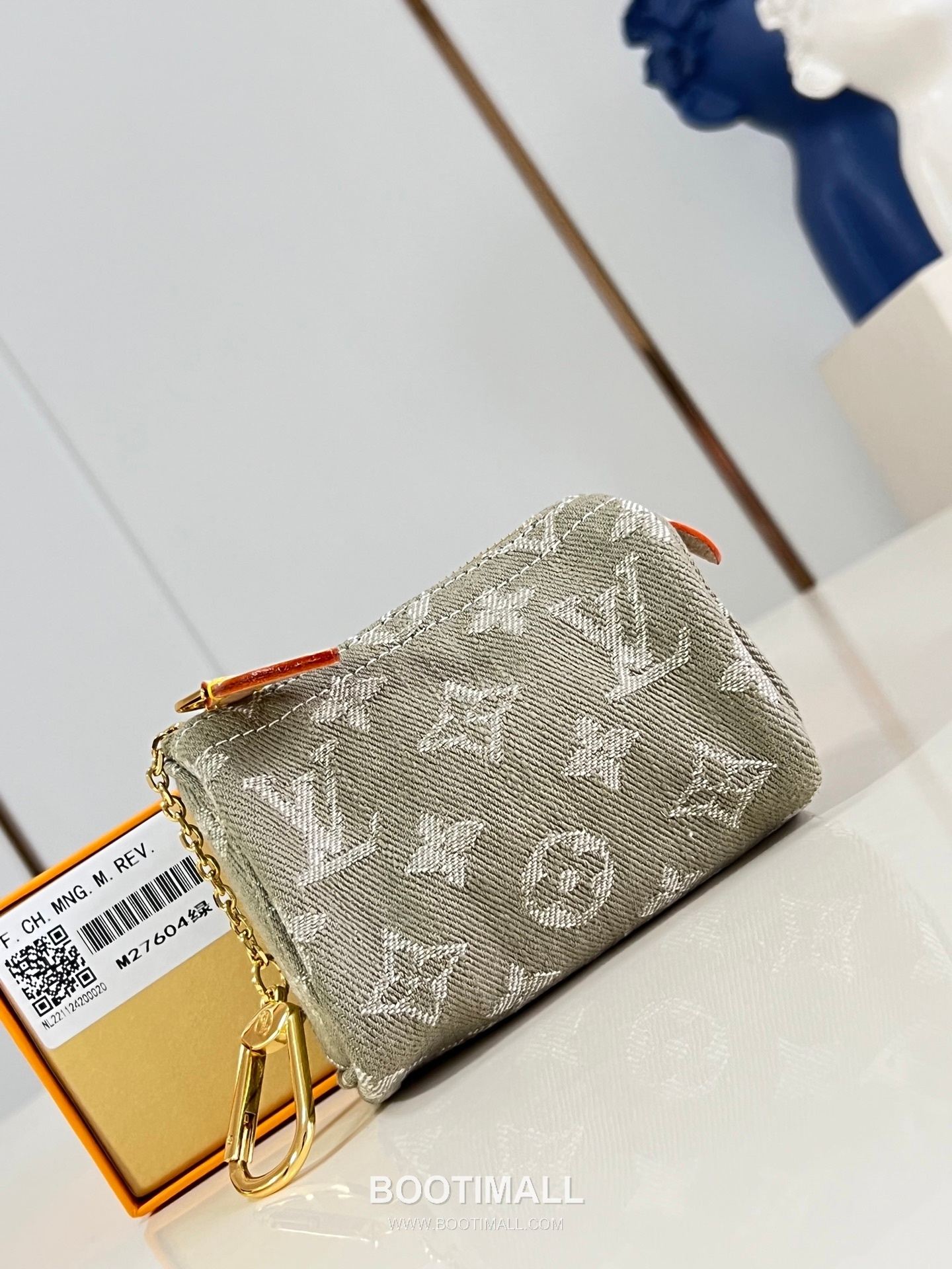 Louis Vuitton Speedy Trousse Denim Monogram Wallet Pouch with Chain Detail 루이비통 스피디 트루스 데님 모노그램 지갑 파우치 체인 M27604 11cm 1
