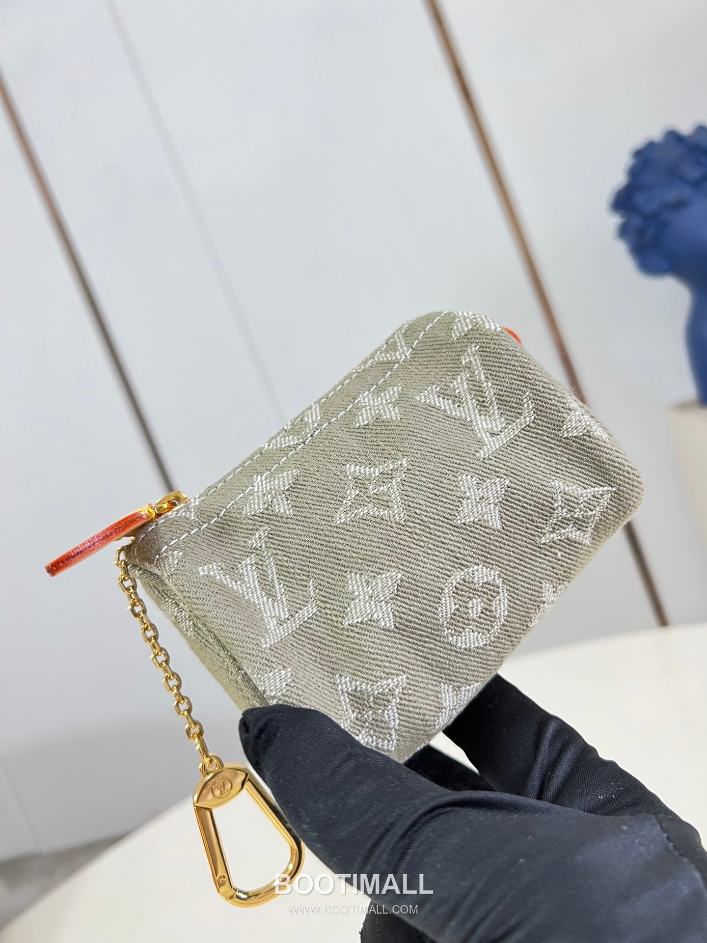 Louis Vuitton Speedy Trousse Denim Monogram Wallet Pouch with Chain Detail 루이비통 스피디 트루스 데님 모노그램 지갑 파우치 체인 M27604 11cm 2