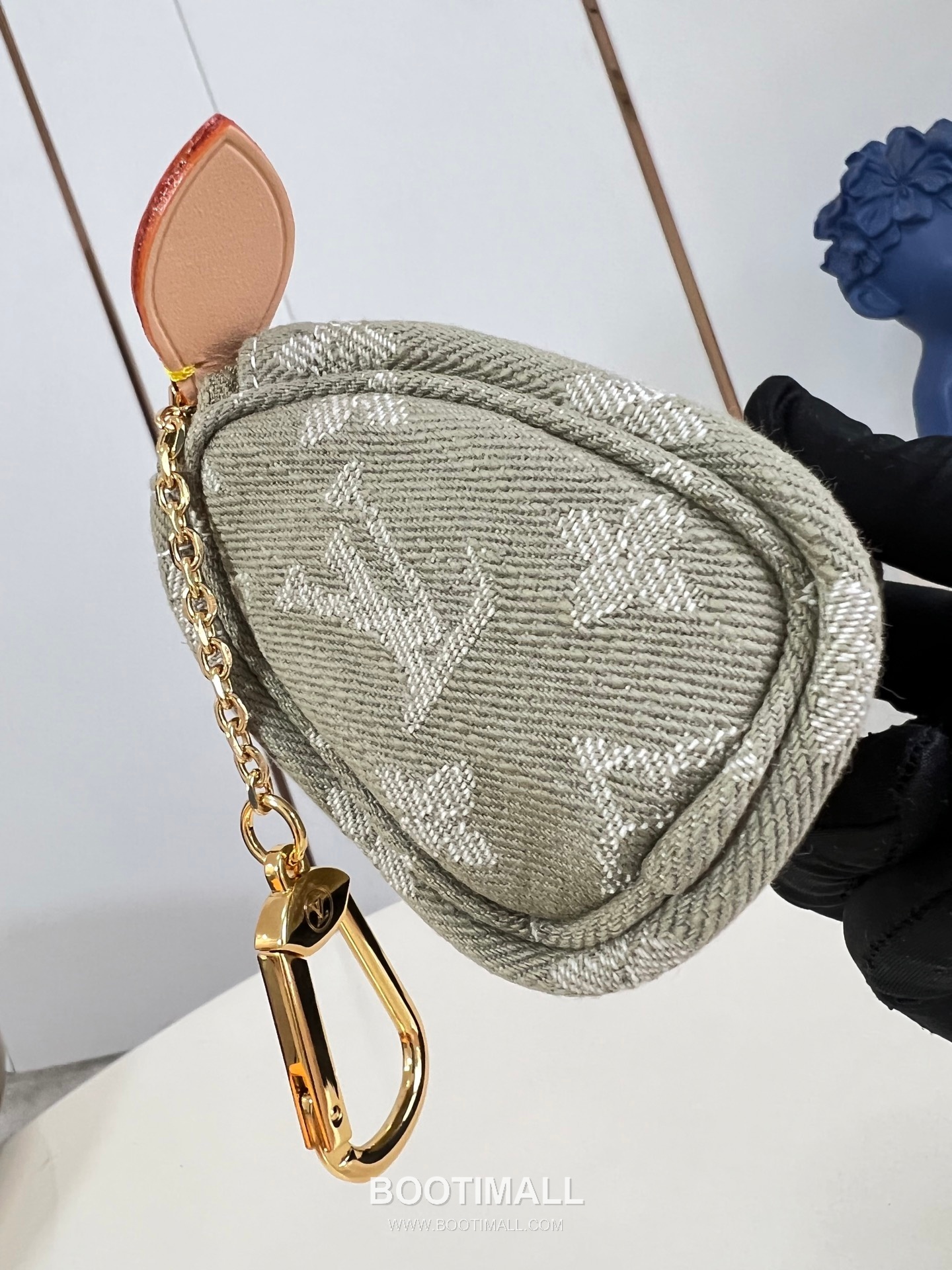 Louis Vuitton Speedy Trousse Denim Monogram Wallet Pouch with Chain Detail 루이비통 스피디 트루스 데님 모노그램 지갑 파우치 체인 M27604 11cm 3