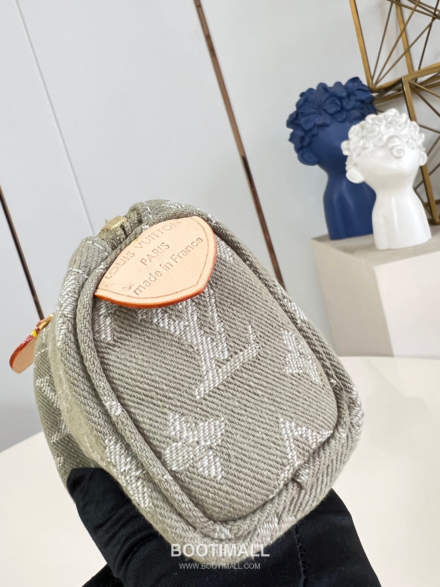 Louis Vuitton Speedy Trousse Denim Monogram Wallet Pouch with Chain Detail 루이비통 스피디 트루스 데님 모노그램 지갑 파우치 체인 M27604 11cm 6