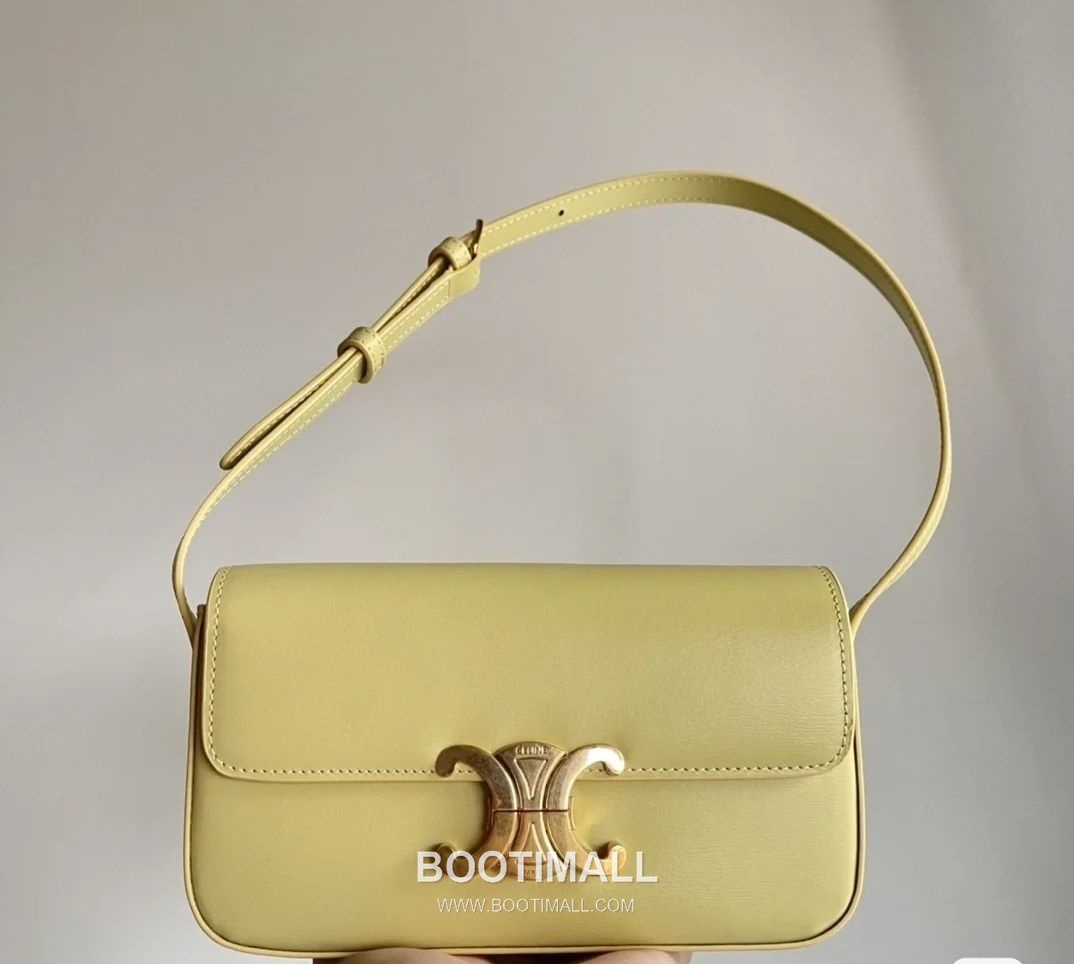 Celine Triomphe Cowhide Leather Shoulder Bag with Metal Logo Detail 셀린느 트리옹프 카우하이드 숄더백 메탈로고 194143 20cm 1