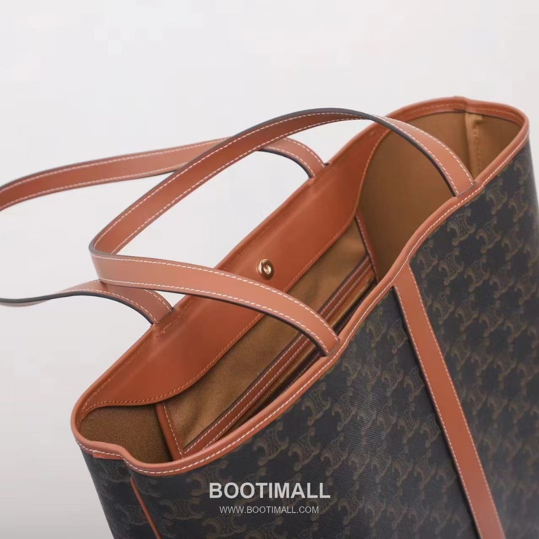 Celine Bucket Shopper Monogram Canvas Cowhide Tote Bag with Large Capacity Detail 셀린느 버킷 쇼퍼 모노그램 캔버스 카우하이드 토트백 대용량 115072 31.5cm 7