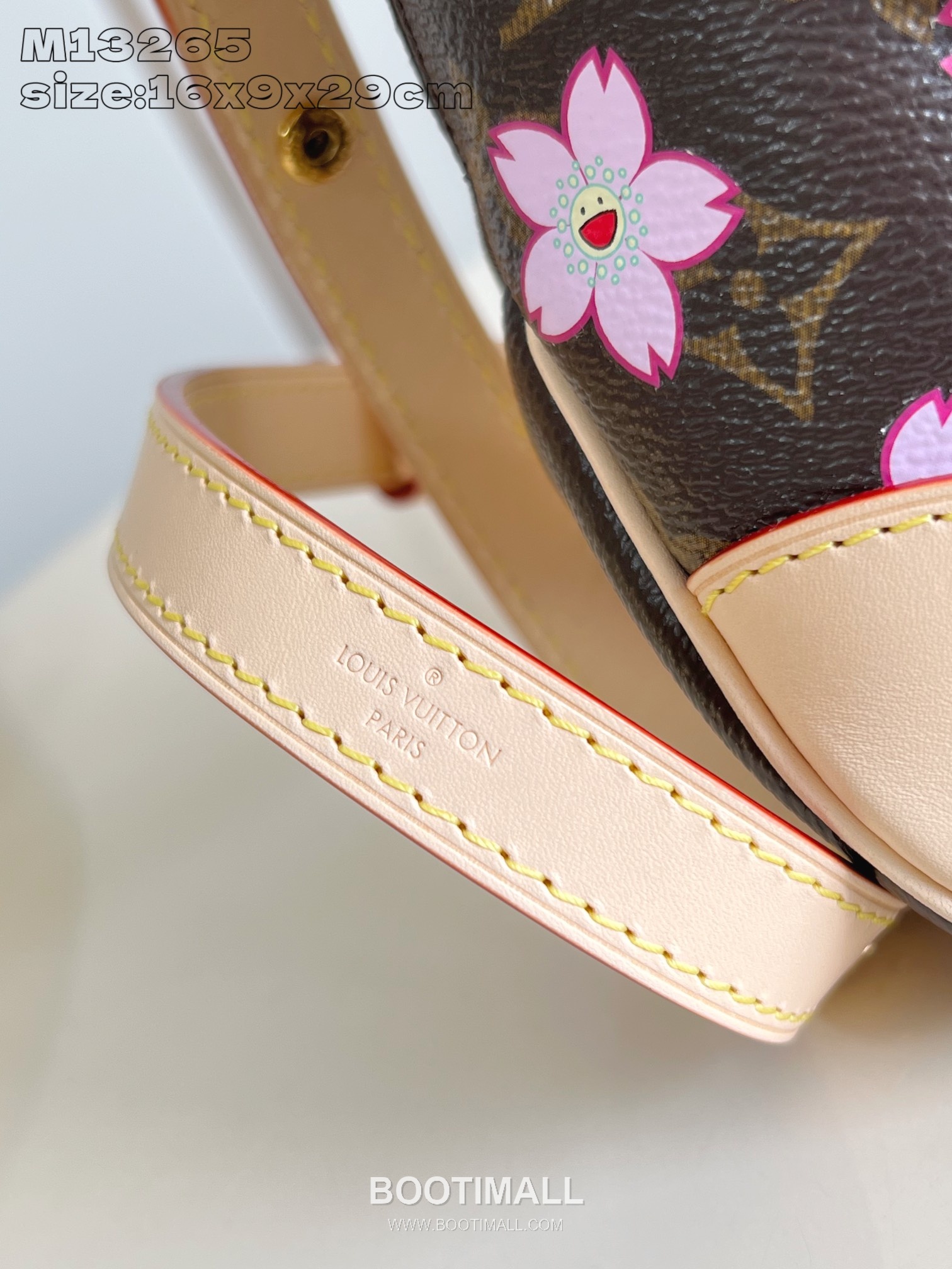 Louis Vuitton Boulogne Monogram Canvas Cherry Blossom Shoulder Bag with Stud Strap Detail 루이비통 불로뉴 모노그램 체리블라썸 숄더백 스터드스트랩 M13265 29cm 11