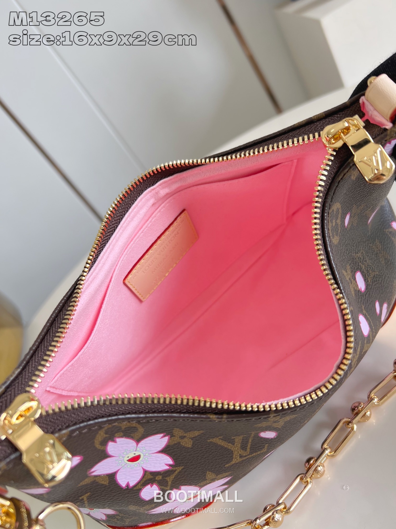 Louis Vuitton Boulogne Monogram Canvas Cherry Blossom Shoulder Bag with Stud Strap Detail 루이비통 불로뉴 모노그램 체리블라썸 숄더백 스터드스트랩 M13265 29cm 17