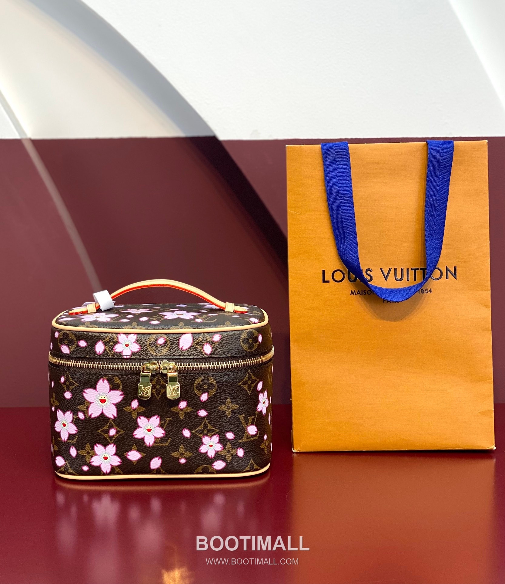 Louis Vuitton Nice Mini Monogram Canvas Cherry Blossom Cosmetic Pouch with Double Zip Detail 루이비통 나이스 미니 모노그램 체리블라썸 코스메틱 파우치 더블지퍼 M14181 20cm 1