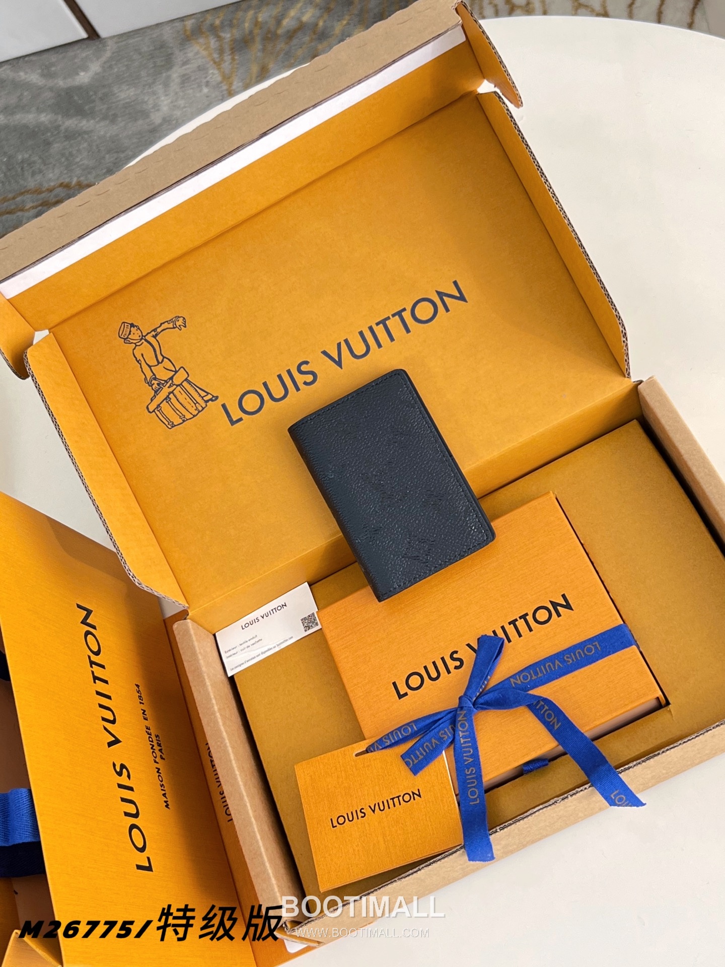 Louis Vuitton Pocket Organizer Monogram Midnight Canvas Card Wallet with Slim Design 루이비통 포켓 오거나이저 모노그램 미드나잇 카드지갑 슬림 M26775 11.1cm 1