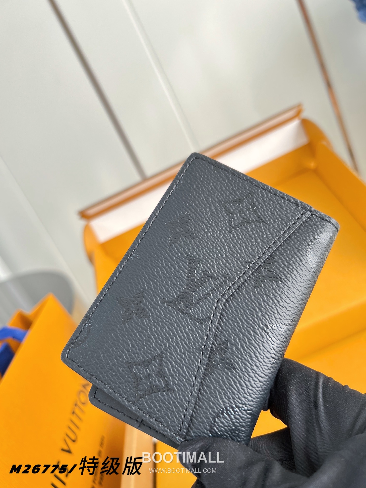 Louis Vuitton Pocket Organizer Monogram Midnight Canvas Card Wallet with Slim Design 루이비통 포켓 오거나이저 모노그램 미드나잇 카드지갑 슬림 M26775 11.1cm 3