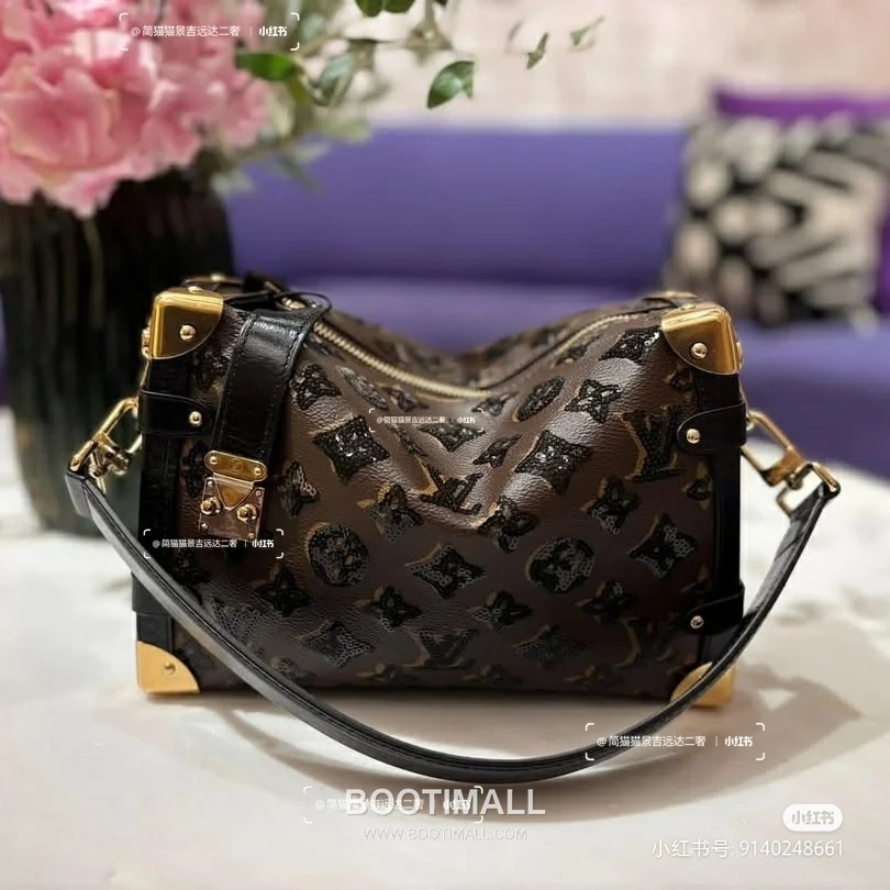 Louis Vuitton Side Trunk MM Canvas Crossbody Bag with Metal Lock Detail 루이비통 사이드 트렁크 MM 캔버스 크로스바디백 메탈락 M27036 23.5cm 5