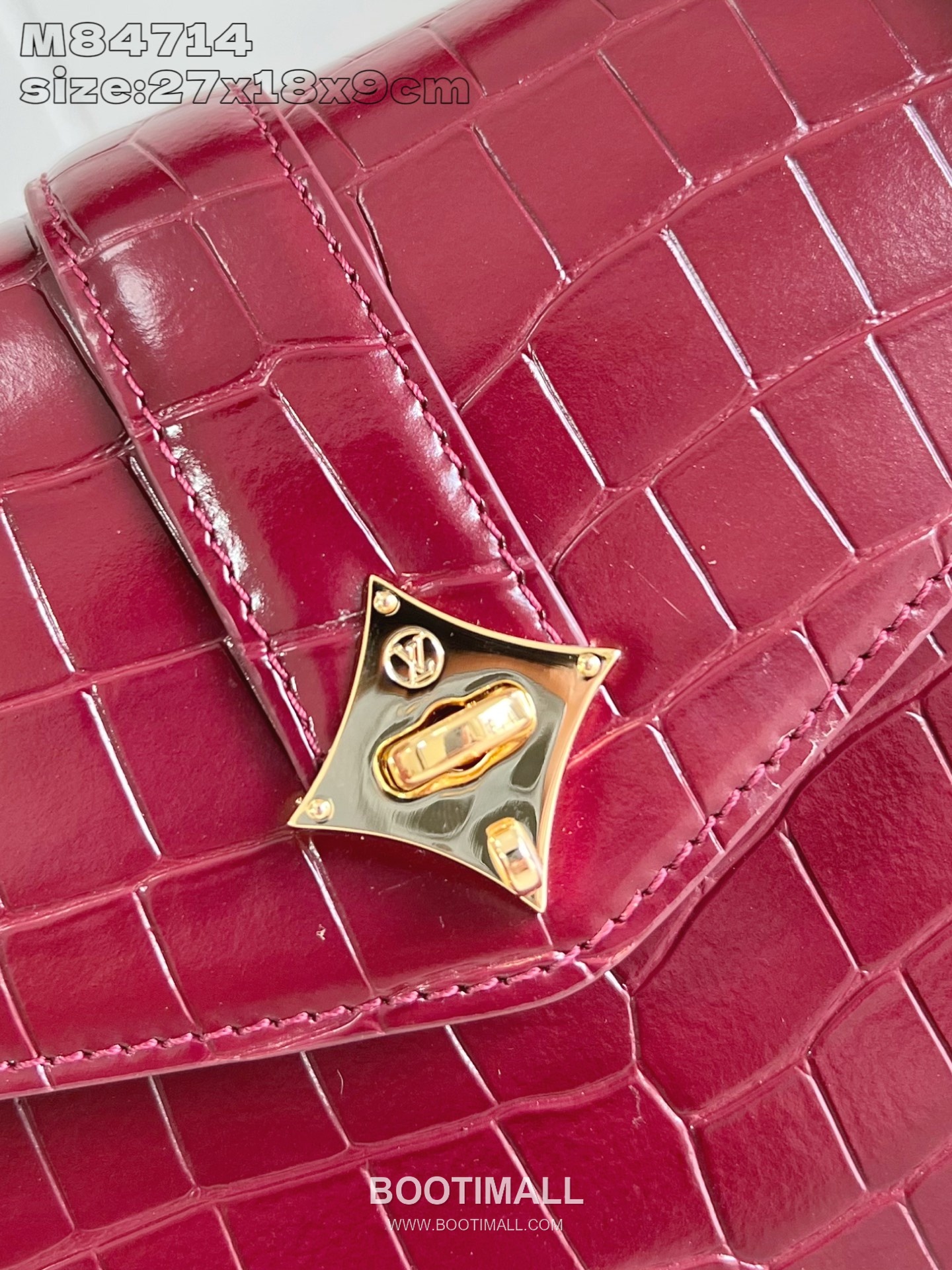 Louis Vuitton Rose des Vents PM Crocodile Embossed Calfskin Top Handle Bag with LV Padlock Detail 루이비통 로즈 데 방 PM 악어엠보 카프스킨 탑핸들백 패드락 M84714 27cm 2