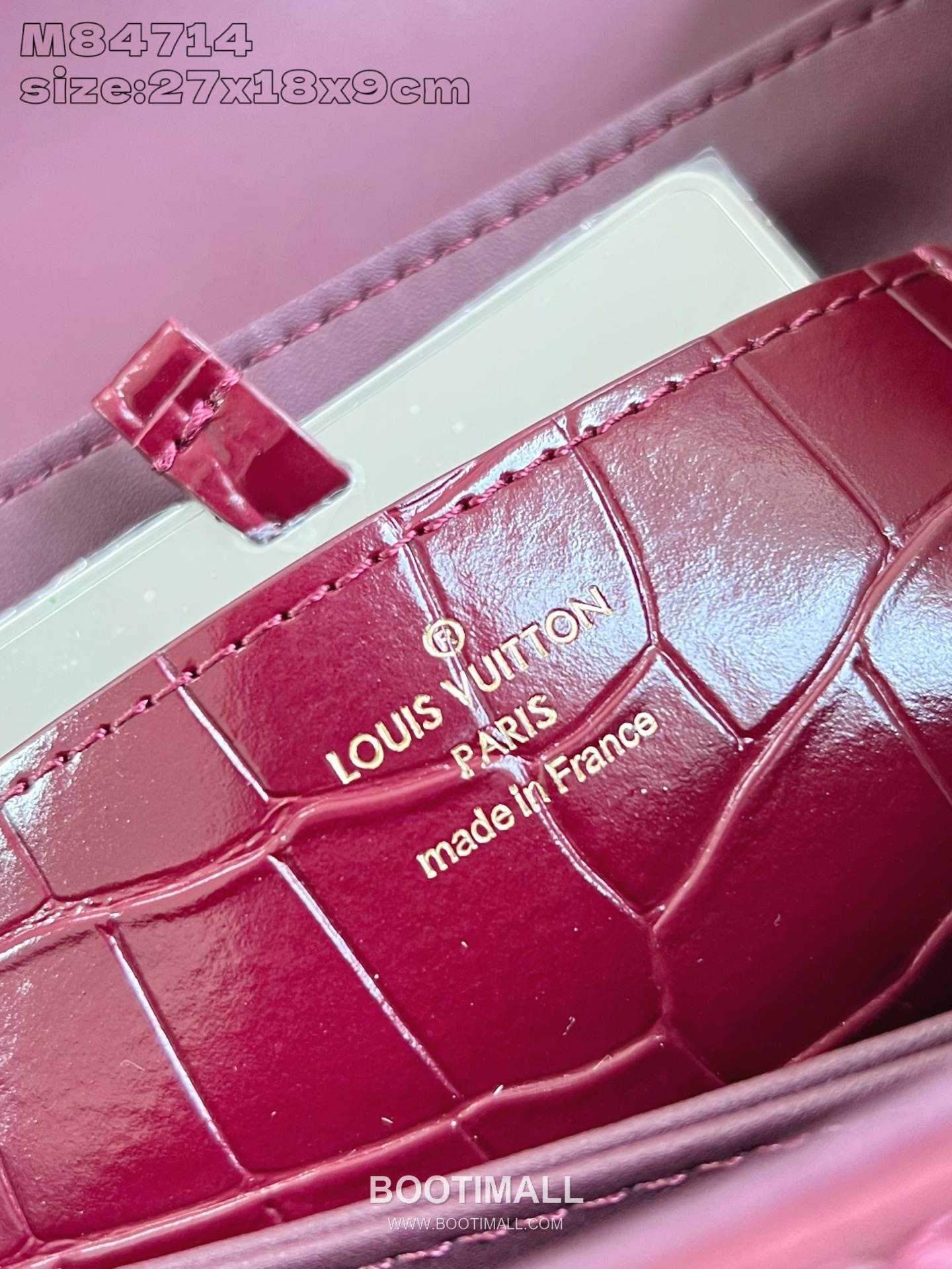 Louis Vuitton Rose des Vents PM Crocodile Embossed Calfskin Top Handle Bag with LV Padlock Detail 루이비통 로즈 데 방 PM 악어엠보 카프스킨 탑핸들백 패드락 M84714 27cm 8