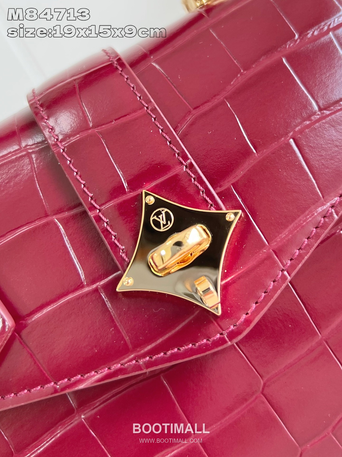 Louis Vuitton Rose des Vents Mini Crocodile Embossed Calfskin Top Handle Bag with LV Padlock Detail 루이비통 로즈 데 방 미니 악어엠보 카프스킨 탑핸들백 패드락 M84713 19cm 2