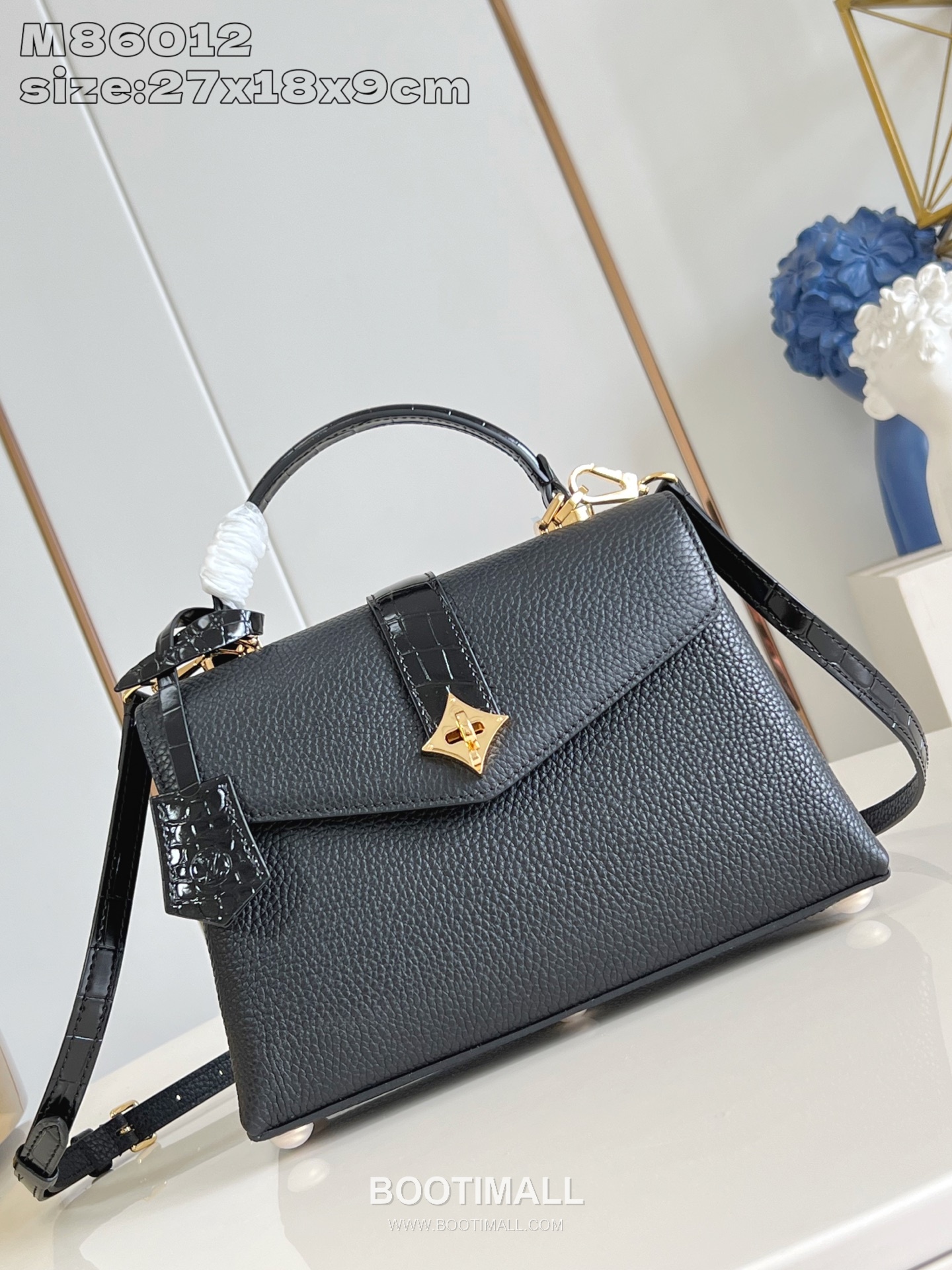 Louis Vuitton Rose des Vents PM Crocodile Embossed Calfskin Top Handle Bag with LV Padlock Detail 루이비통 로즈 데 방 PM 악어엠보 카프스킨 탑핸들백 패드락 M86012 27cm 1