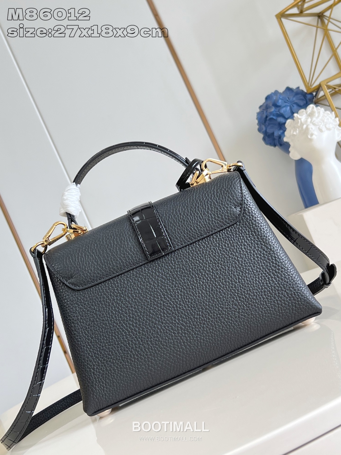 Louis Vuitton Rose des Vents PM Crocodile Embossed Calfskin Top Handle Bag with LV Padlock Detail 루이비통 로즈 데 방 PM 악어엠보 카프스킨 탑핸들백 패드락 M86012 27cm 5