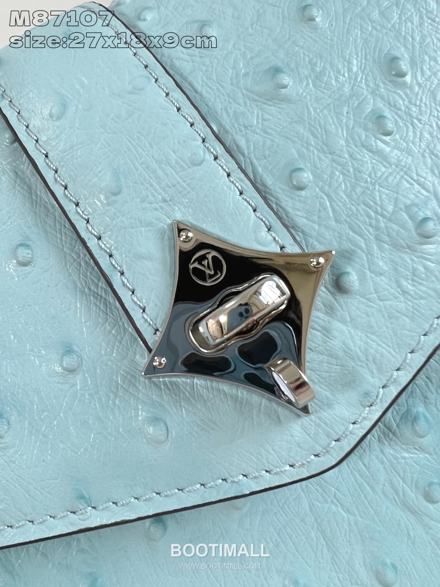 Louis Vuitton Rose des Vents PM Ostrich Embossed Calfskin Top Handle Bag with LV Padlock Detail 루이비통 로즈 데 방 PM 오스트리치엠보 카프스킨 탑핸들백 패드락 M87107 27cm 2