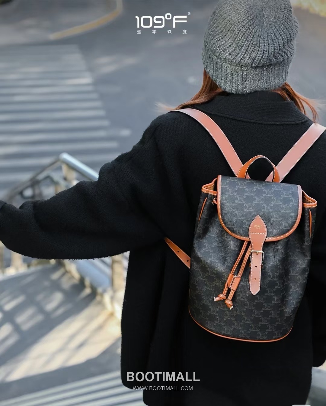 Celine Large Backpack Cowhide Leather Casual Bag with Minimal Design 셀린느 라지 백팩 카우하이드 레더 캐주얼백 미니멀디자인 117902 29.5cm 2