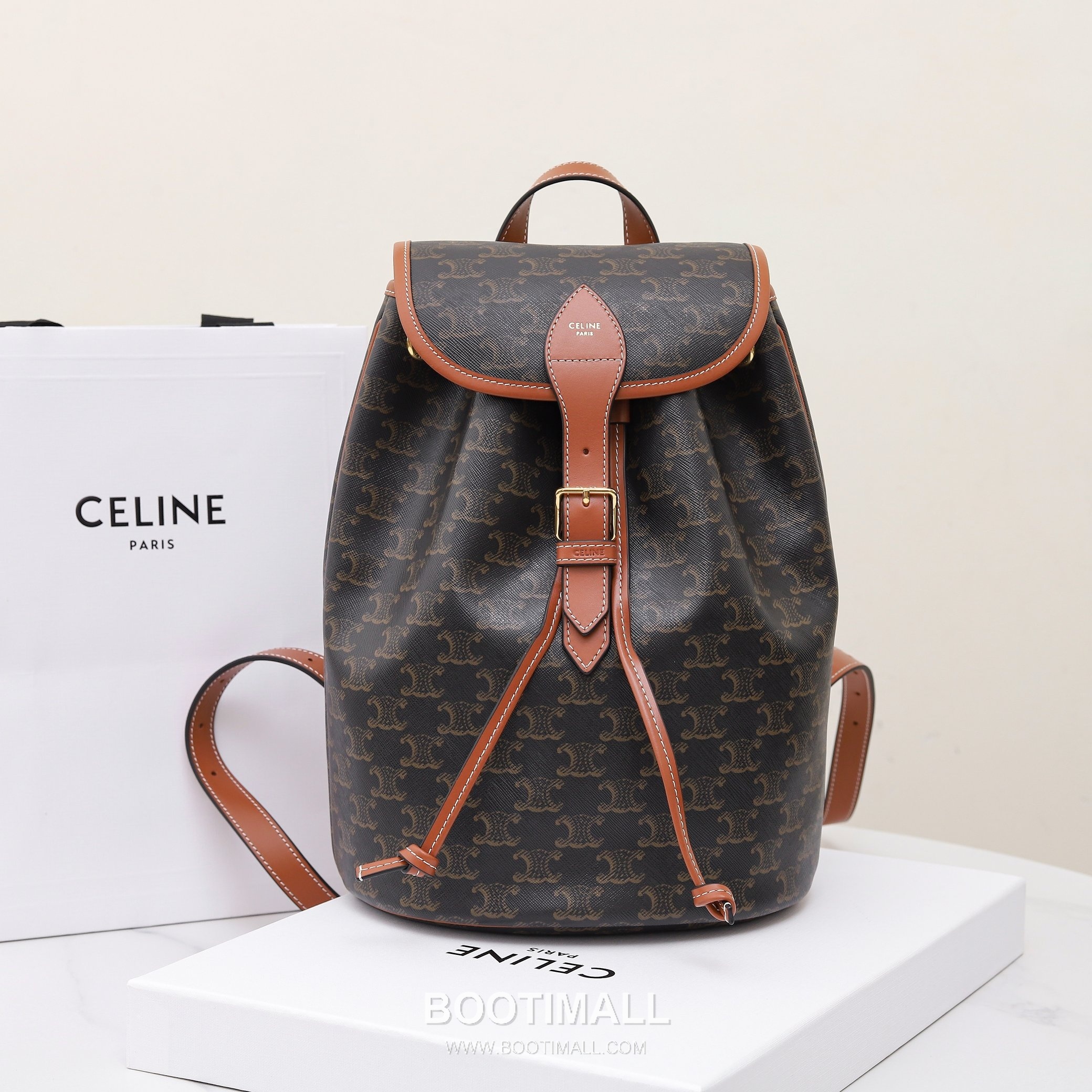 Celine Large Backpack Cowhide Leather Casual Bag with Minimal Design 셀린느 라지 백팩 카우하이드 레더 캐주얼백 미니멀디자인 117902 29.5cm 10