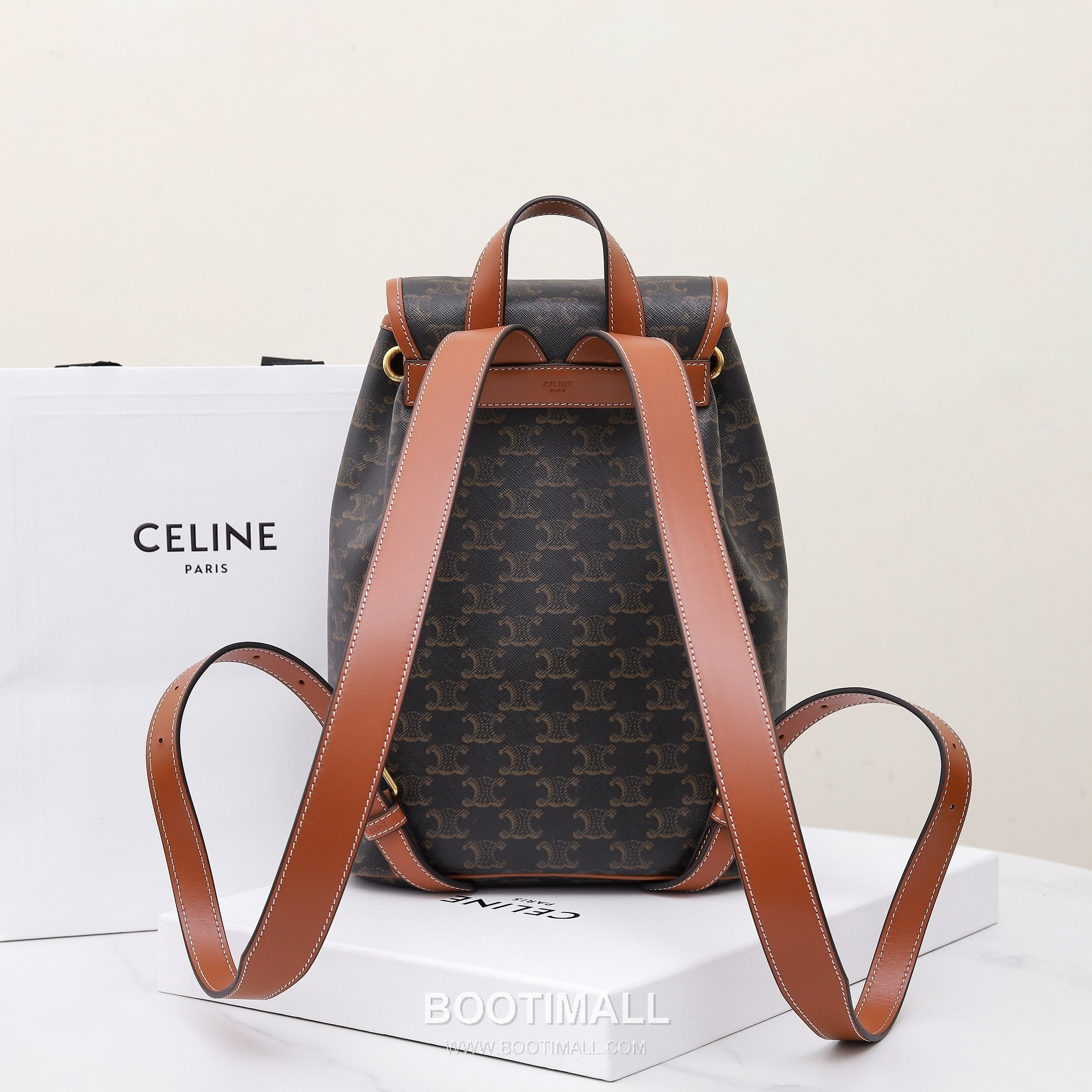 Celine Large Backpack Cowhide Leather Casual Bag with Minimal Design 셀린느 라지 백팩 카우하이드 레더 캐주얼백 미니멀디자인 117902 29.5cm 13