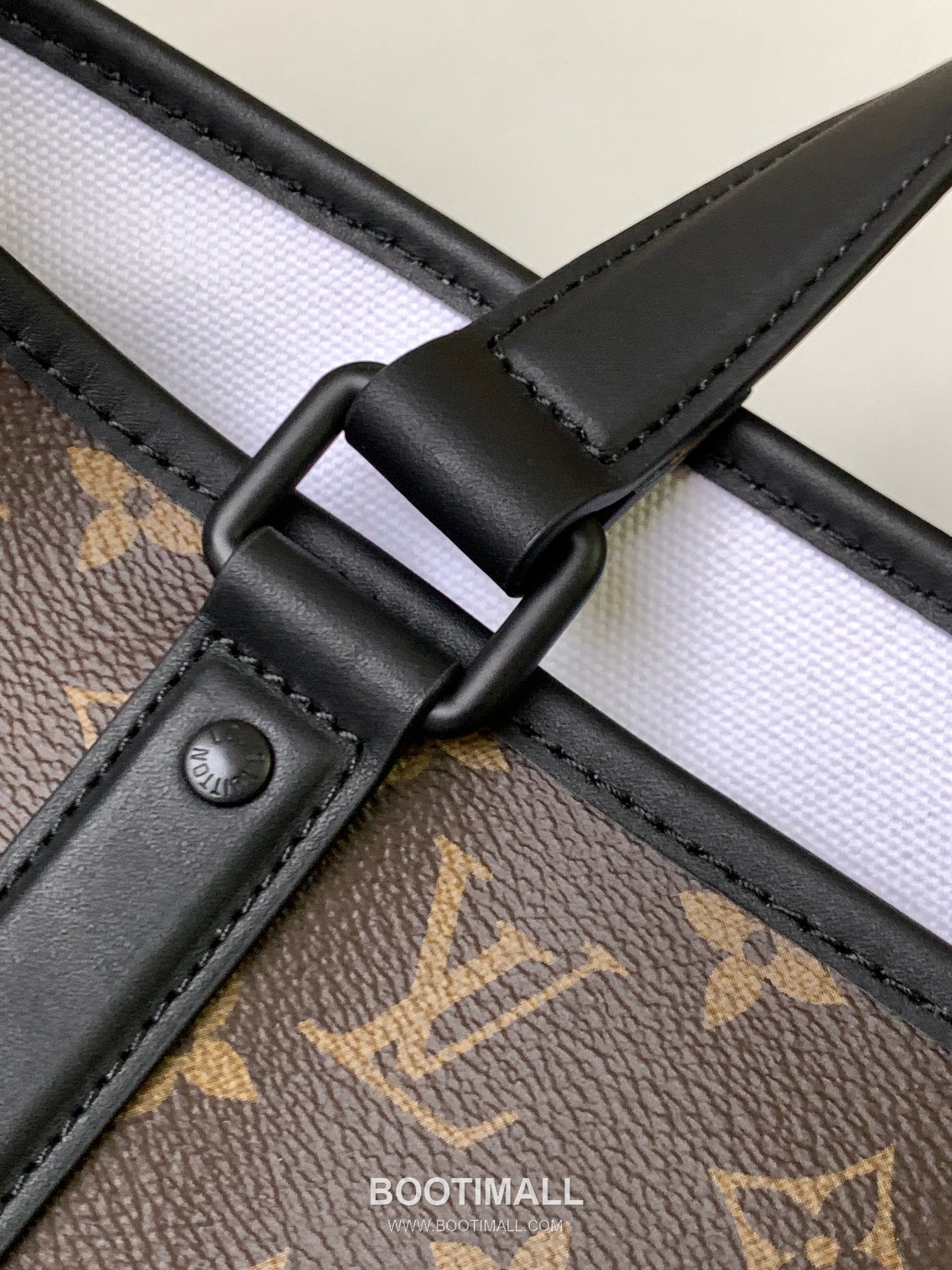 Louis Vuitton Week-End Monogram Macassar Canvas Tote Bag with Strap Pocket Detail 루이비통 위크엔드 모노그램 마카사르 캔버스 토트백 스트랩 포켓 M45734 37cm 5