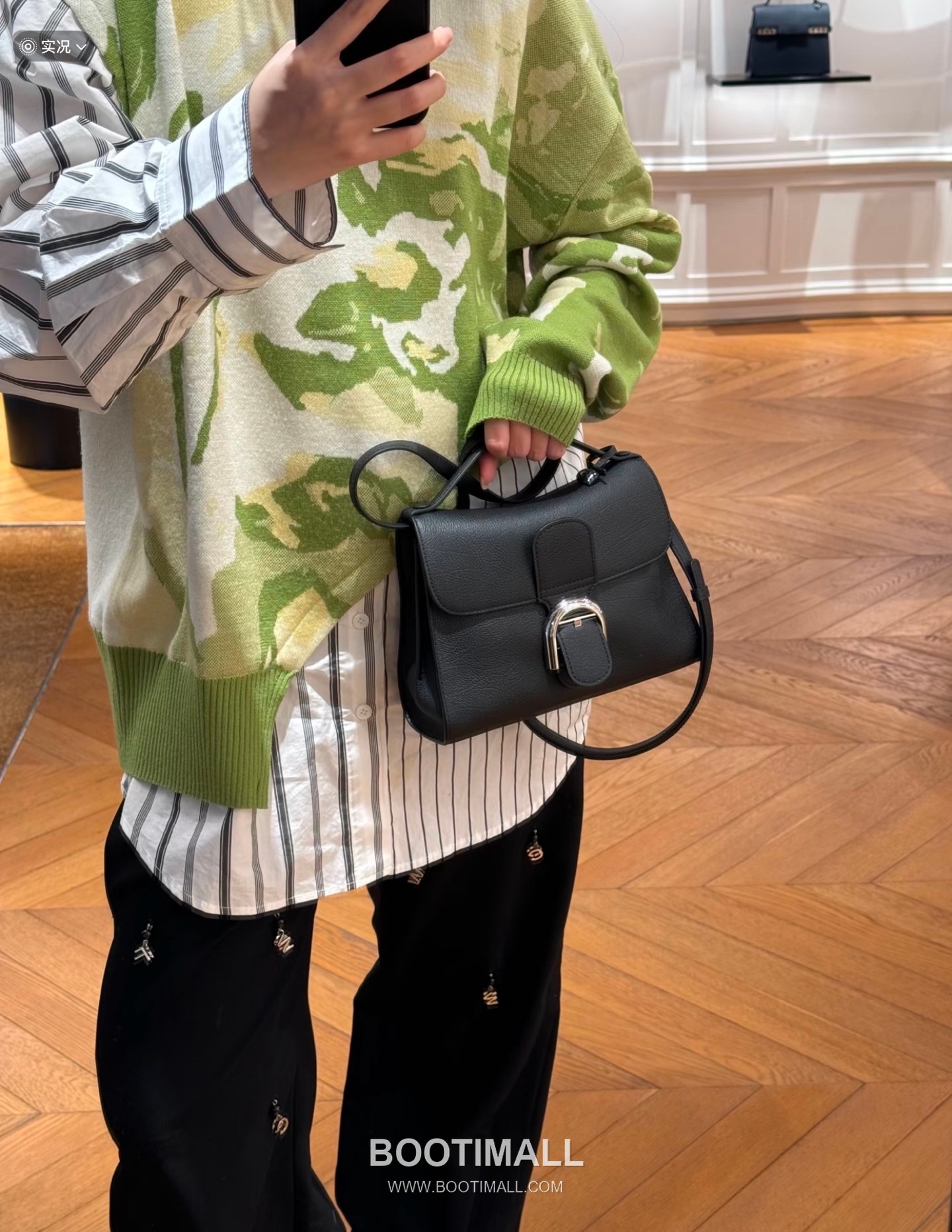 Delvaux Tempo Aluire Calfskin Tote Bag with Strap Flap Metal Detail 델보 템포 알뤼르 카프스킨 토트백 스트랩 플랩 메탈 23cm 1