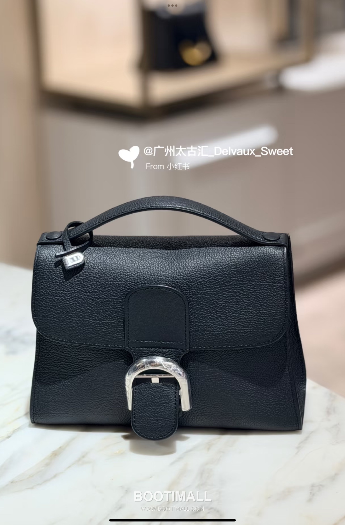 Delvaux Tempo Aluire Calfskin Tote Bag with Strap Flap Metal Detail 델보 템포 알뤼르 카프스킨 토트백 스트랩 플랩 메탈 23cm 4