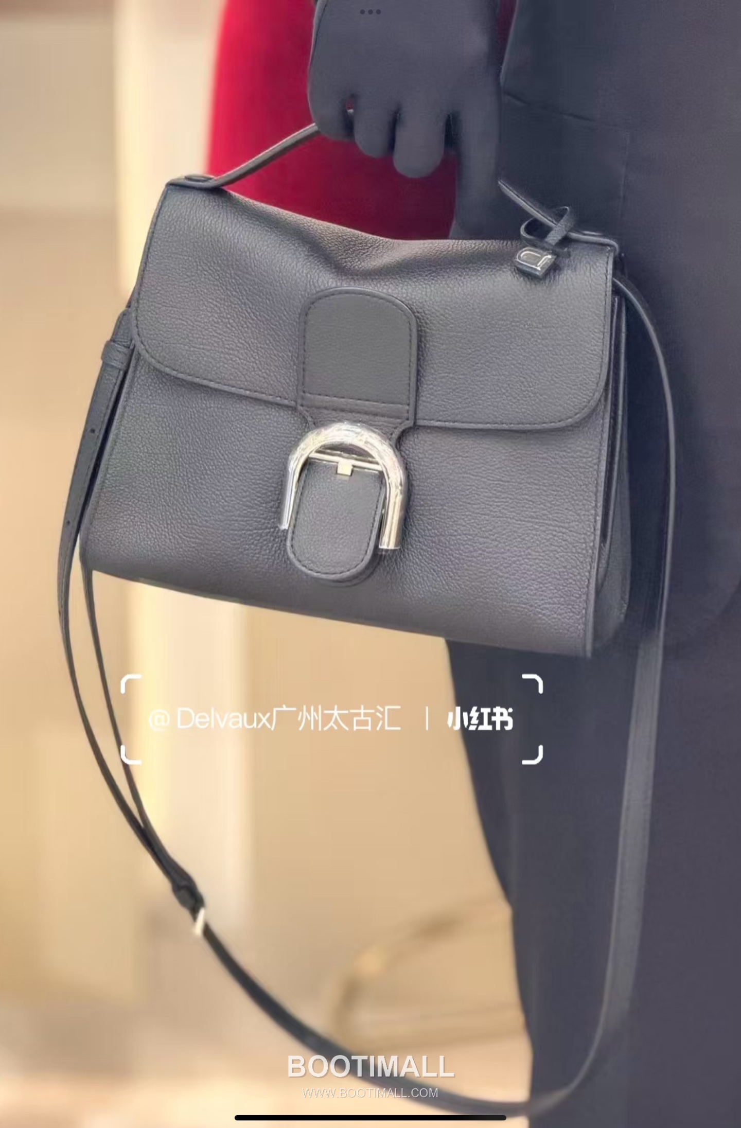 Delvaux Tempo Aluire Calfskin Tote Bag with Strap Flap Metal Detail 델보 템포 알뤼르 카프스킨 토트백 스트랩 플랩 메탈 23cm 5