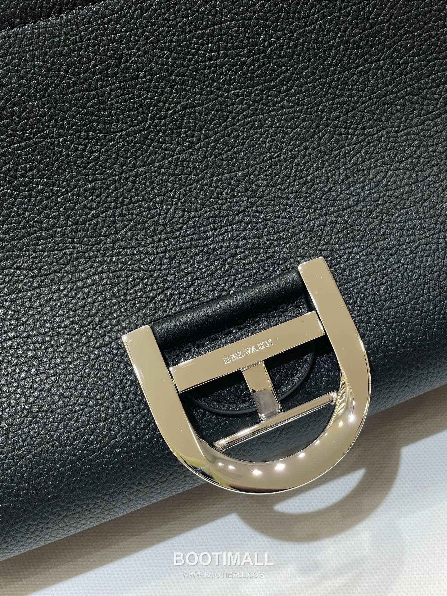 Delvaux Tempo Aluire Calfskin Tote Bag with Strap Flap Metal Detail 델보 템포 알뤼르 카프스킨 토트백 스트랩 플랩 메탈 23cm 14